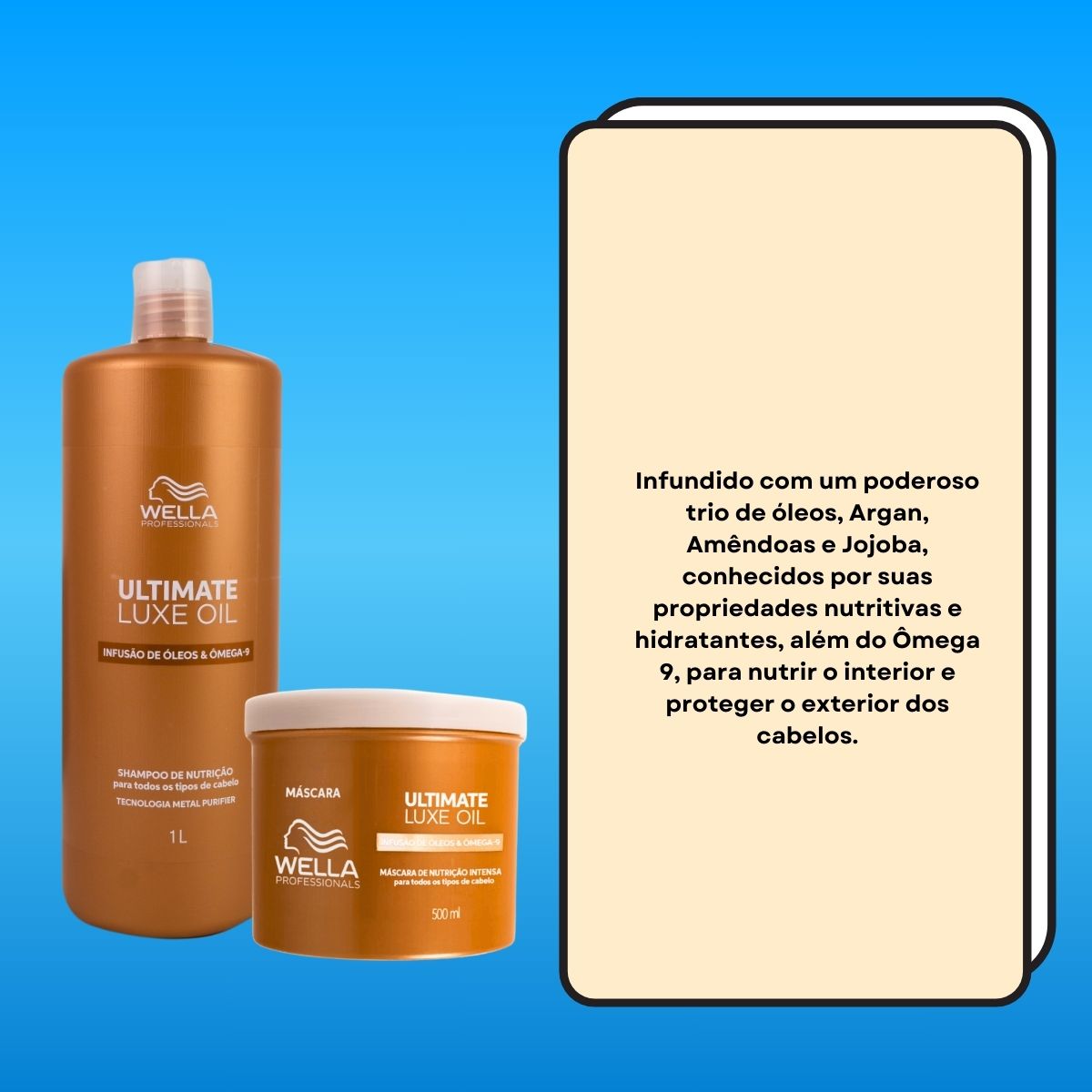 Kit Wella Ultimate Luxe Oil Shampoo e Máscara