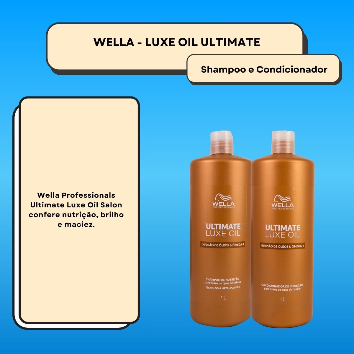 Kit Wella Ultimate Luxe Shampoo e Condicionador 1 Litro
