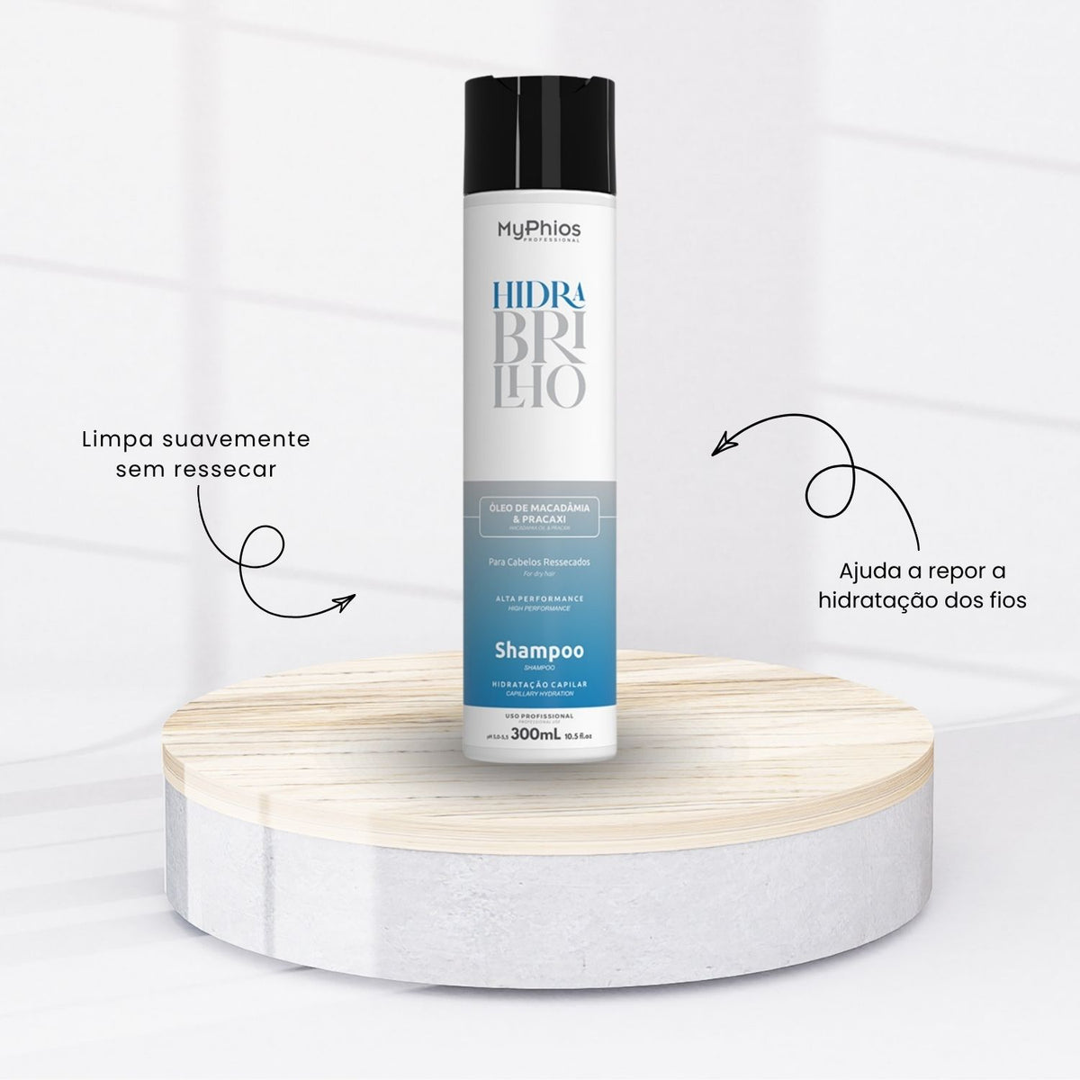 Kit MyPhios Hidra Brilho Shampoo e Condicionador 300 ml