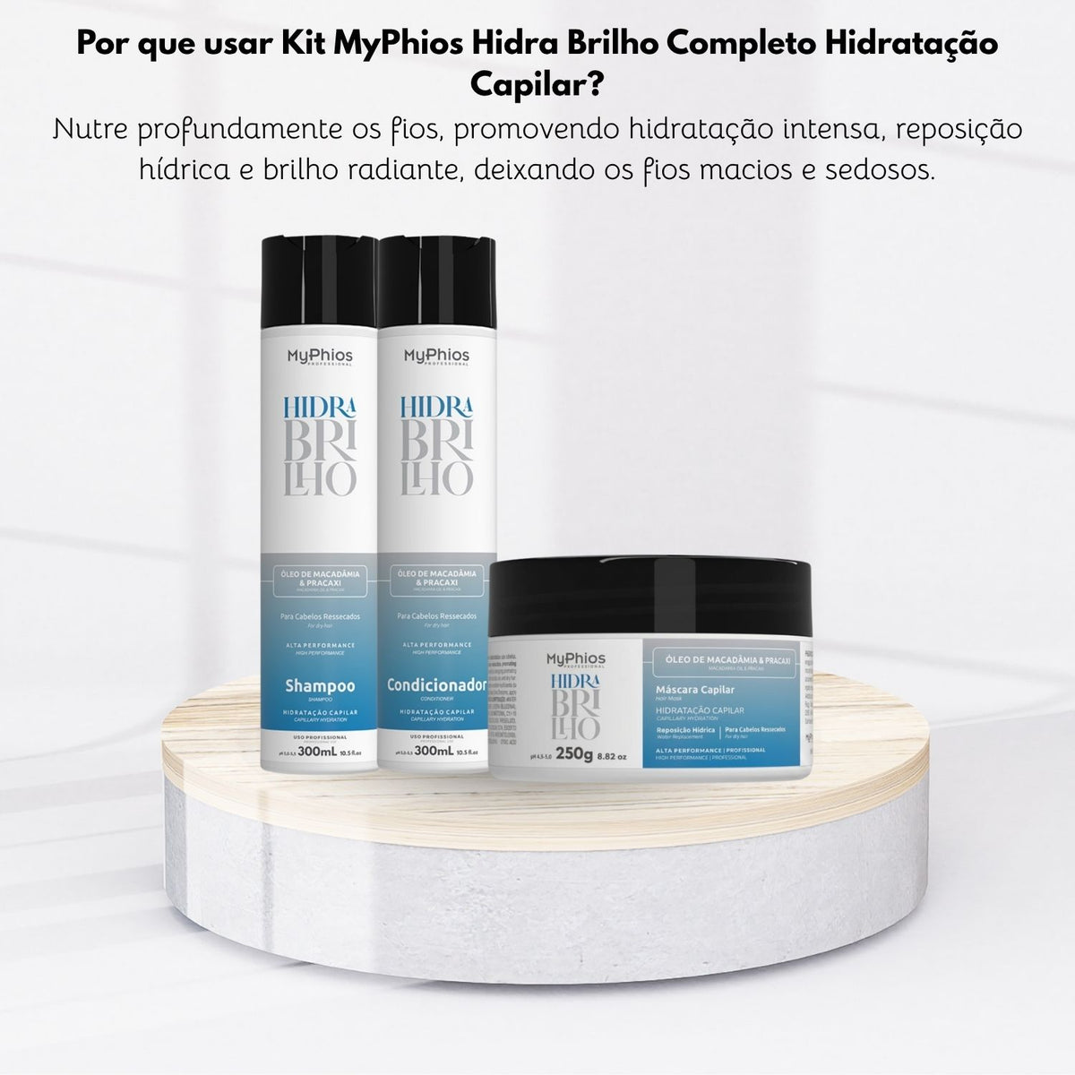 Kit MyPhios Hidra Brilho Completo Hidratação Capilar