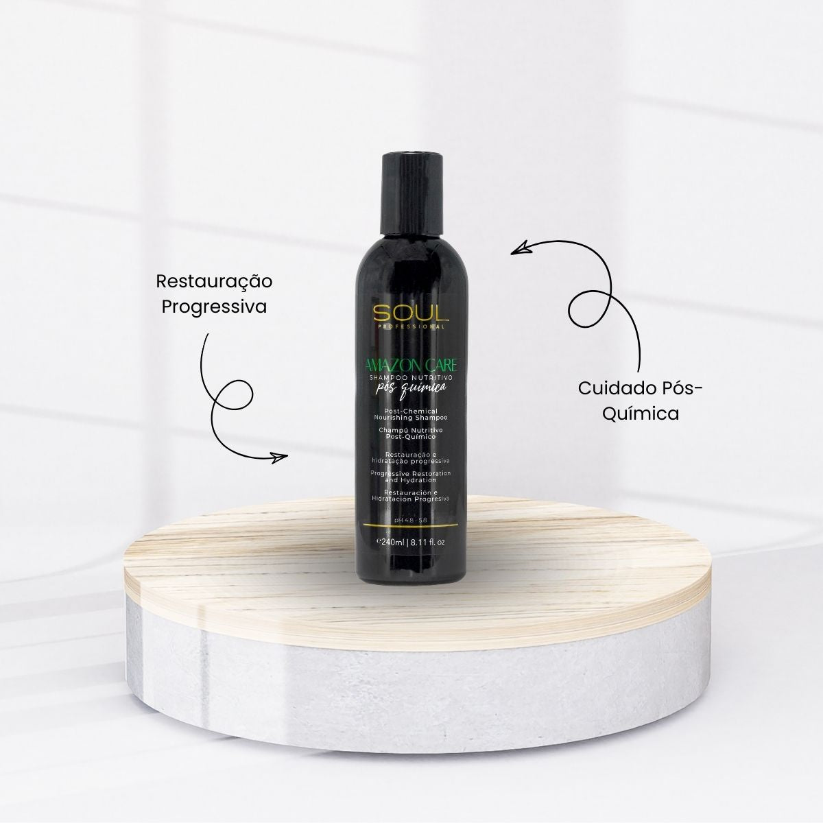 Shampoo Soul Nutritivo Pós Quimica Shampoo Hidratante 240 ml
