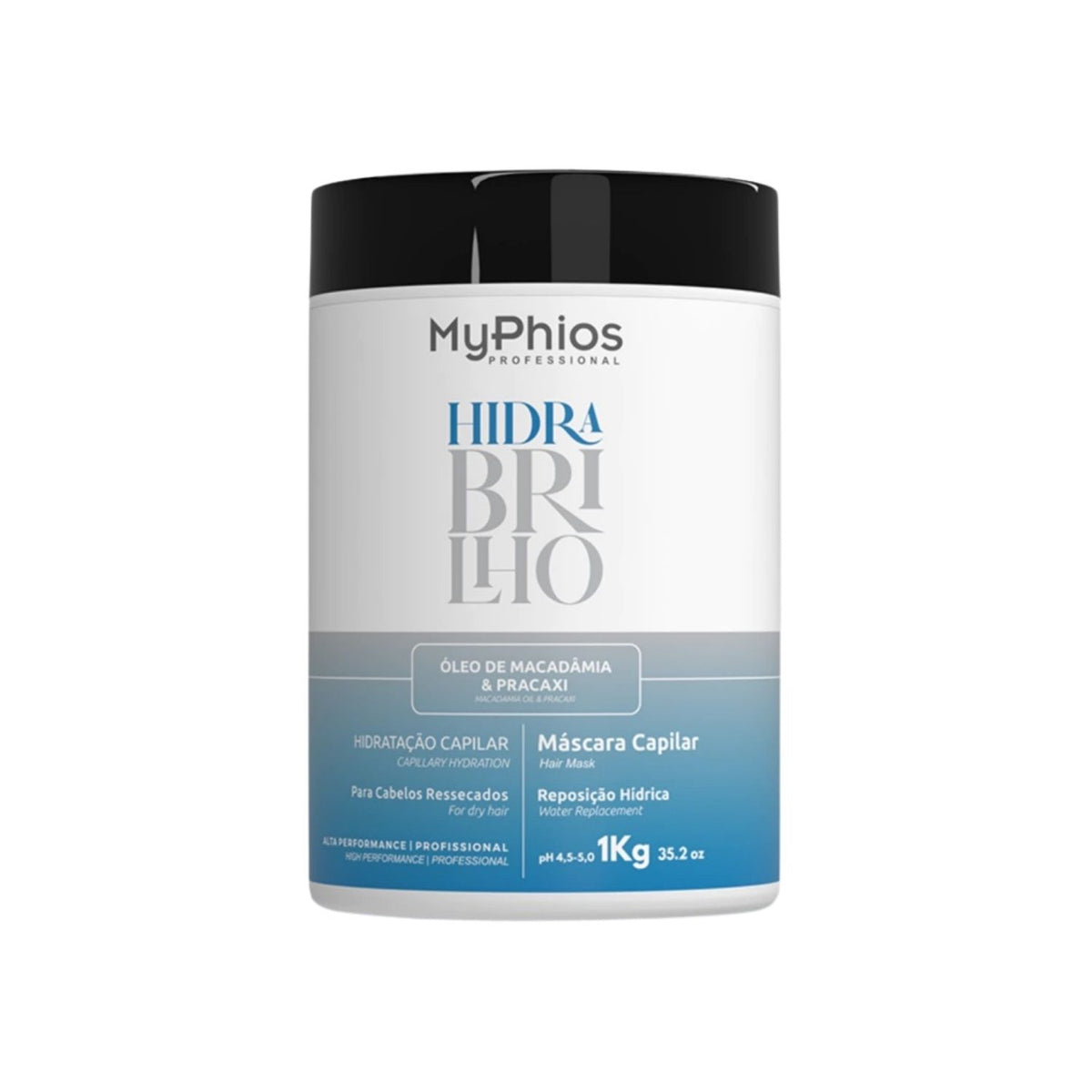 Máscara MyPhios Hidra Brilho Máscara de Hidratação Capilar 1 Litro