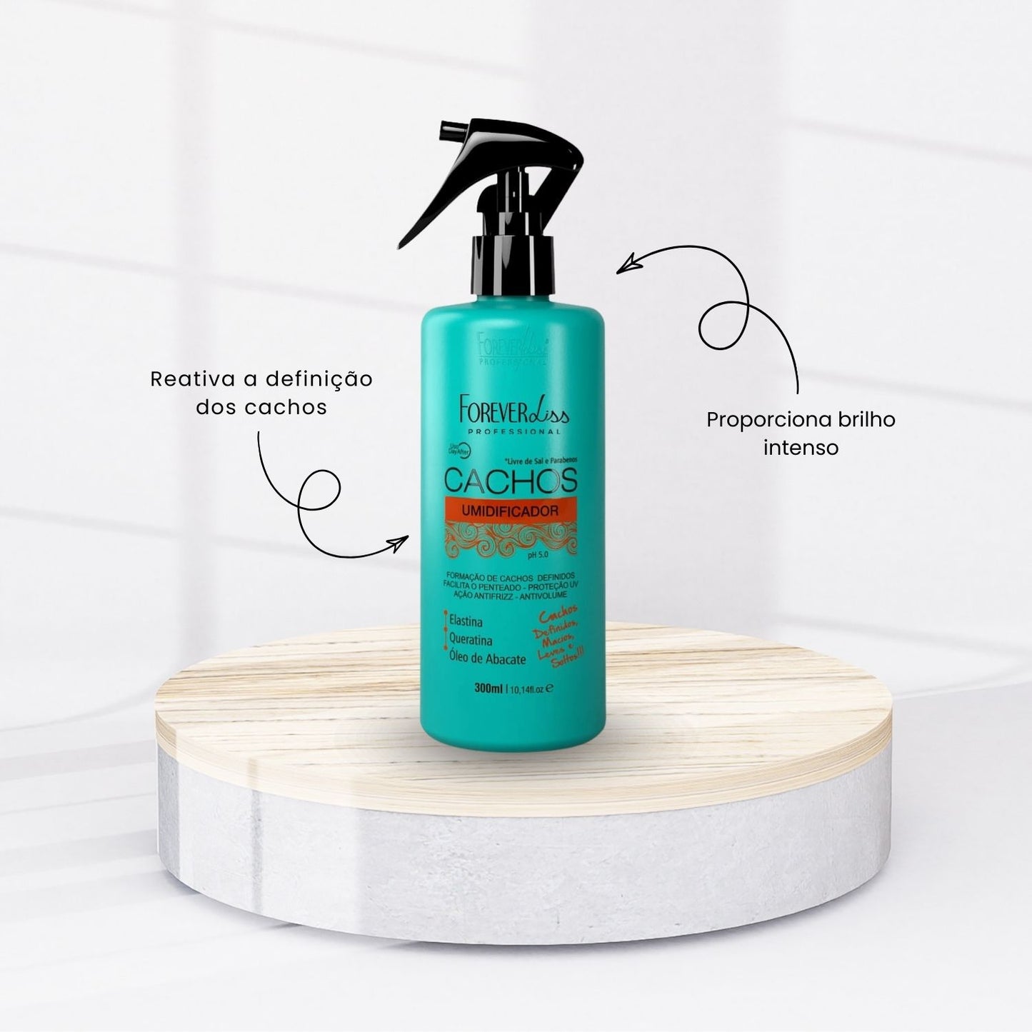 Umidificador de Cachos Forever Liss Cachos para Cabelo Cacheado 300 ml