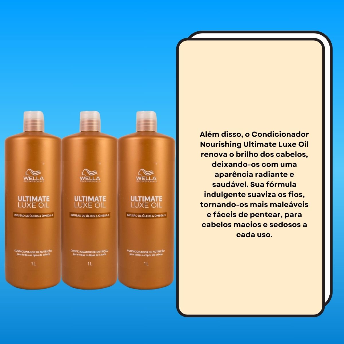 Kit Wella Ultimate Luxe Oil 3 Condicionador 1 Litro