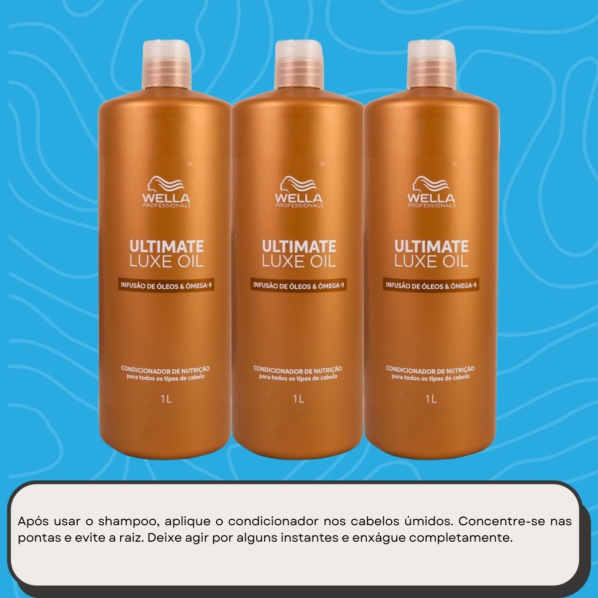 Kit Wella Ultimate Luxe Oil 3 Condicionador 1 Litro
