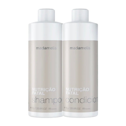 Kit Madamelis Nutrição Fatal Shampoo e Condicionador 1 Litro