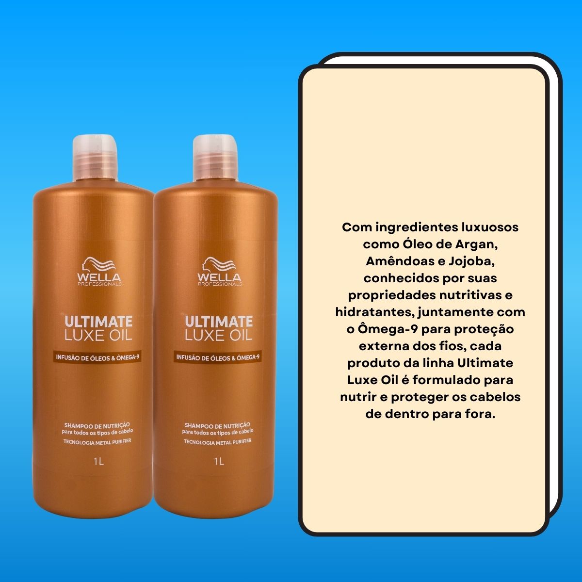 Kit Wella Ultimate Luxe Oil 2 Shampoo 1 Litro
