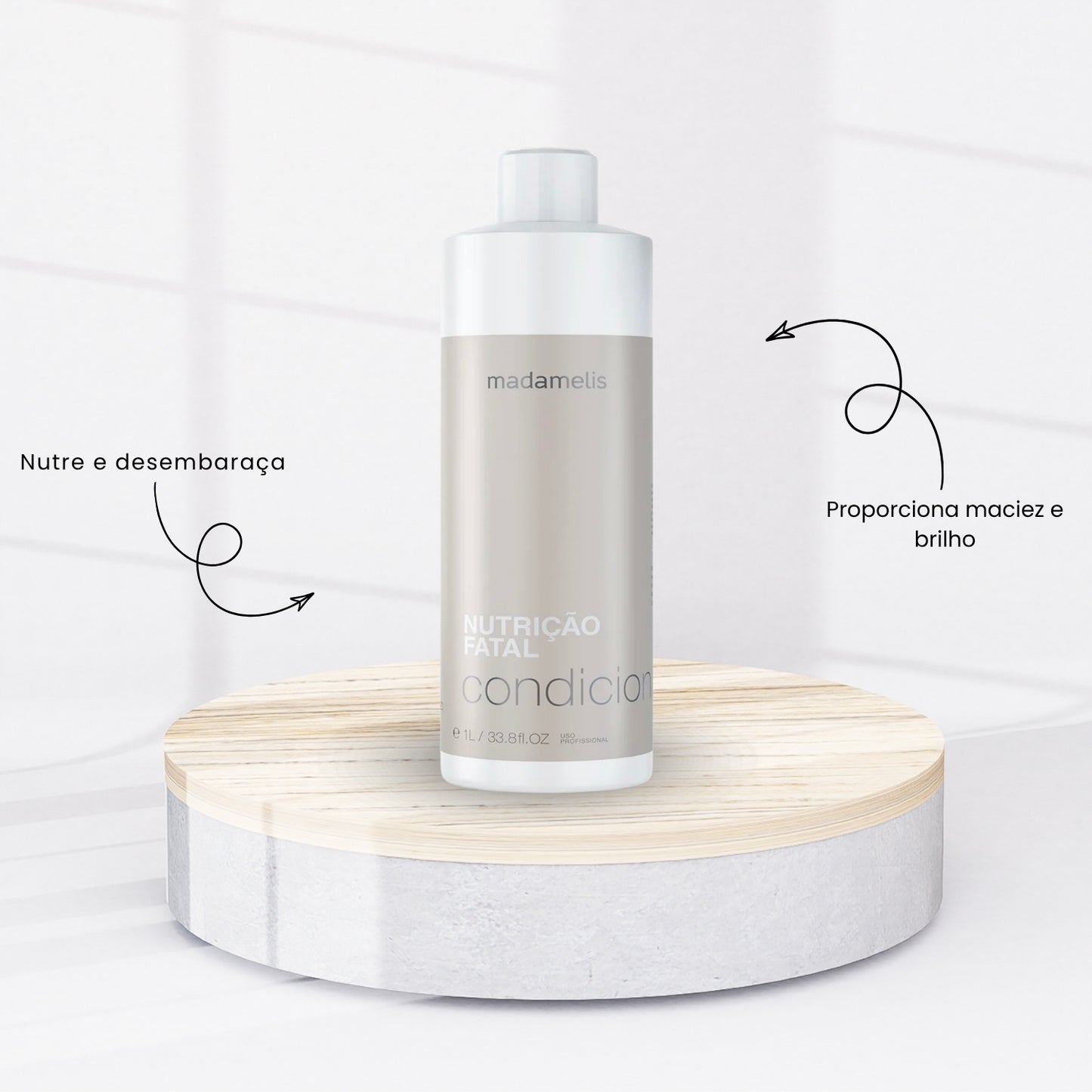 Kit Madamelis Nutrição Fatal Shampoo e Condicionador 1 Litro