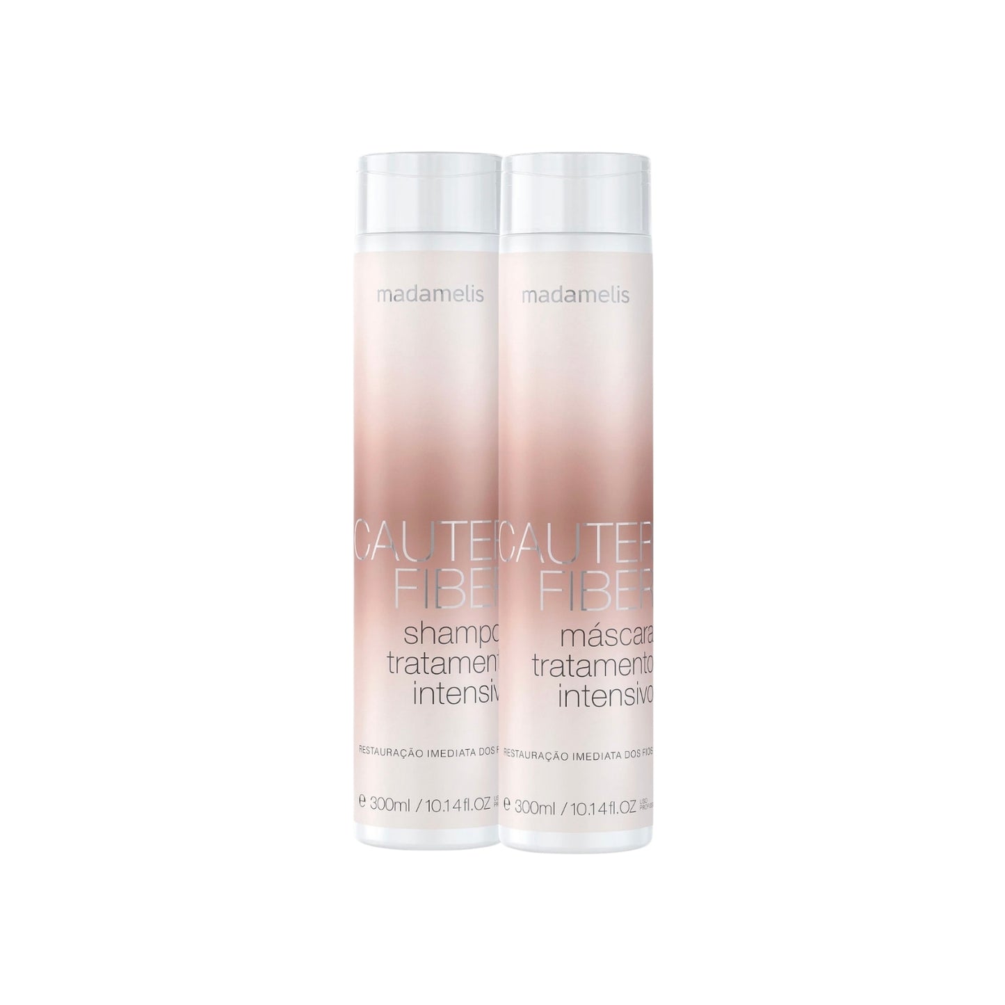 Kit Madamelis Cauter Fiber Shampoo e Máscara 2 x 300 ml