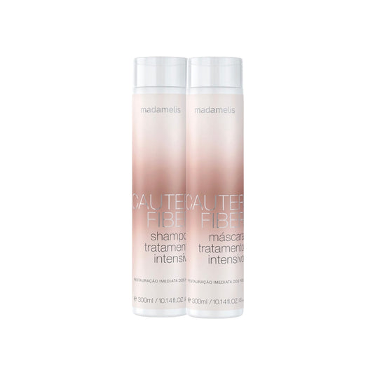 Kit Madamelis Cauter Fiber Shampoo e Máscara 2 x 300 ml