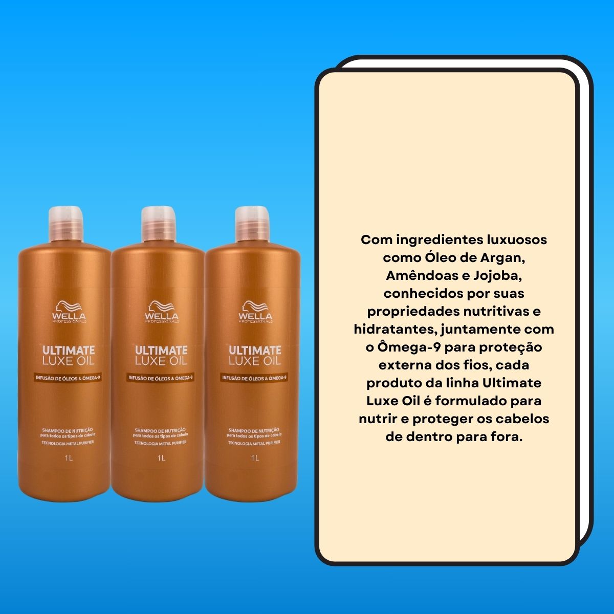 Kit Wella Ultimate Luxe Oil 3 Shampoo 1 Litro