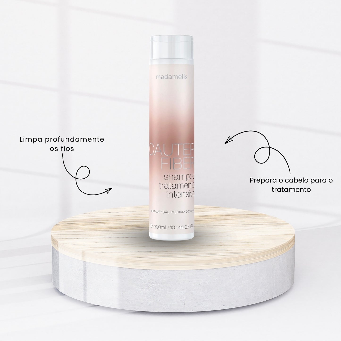 Kit Madamelis Cauter Fiber Shampoo e Máscara 2 x 300 ml