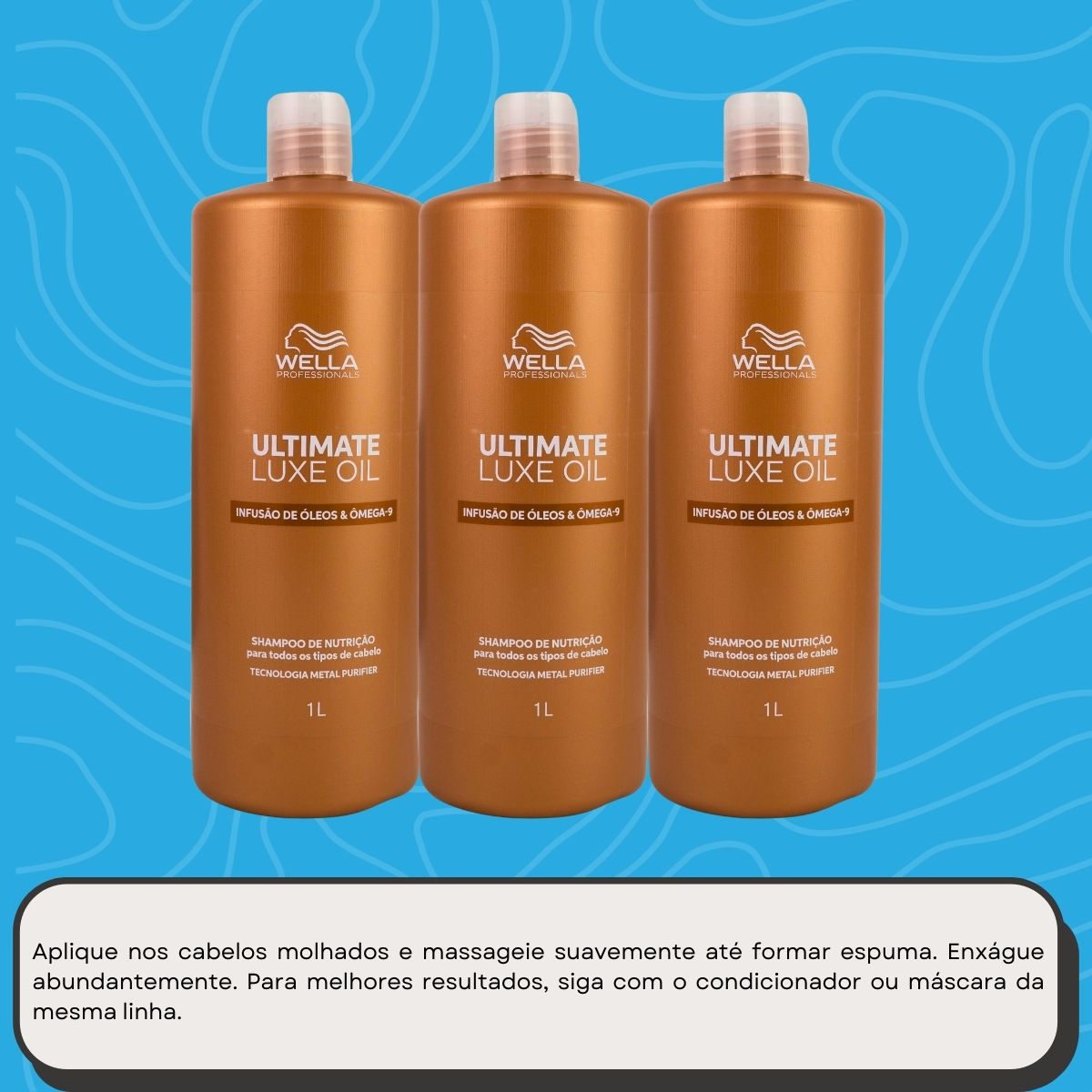 Kit Wella Ultimate Luxe Oil 3 Shampoo 1 Litro