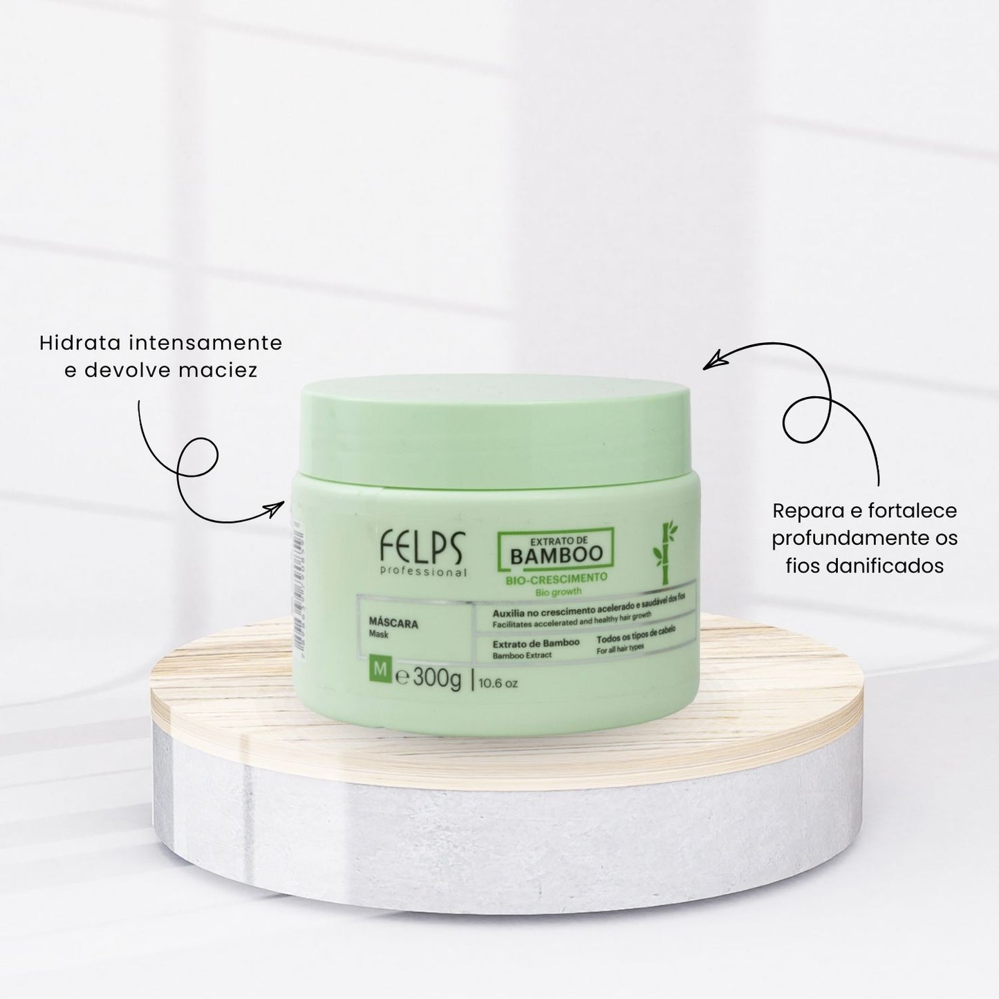 Máscara Felps Extrato de Bamboo Bio Crescimento 300 g