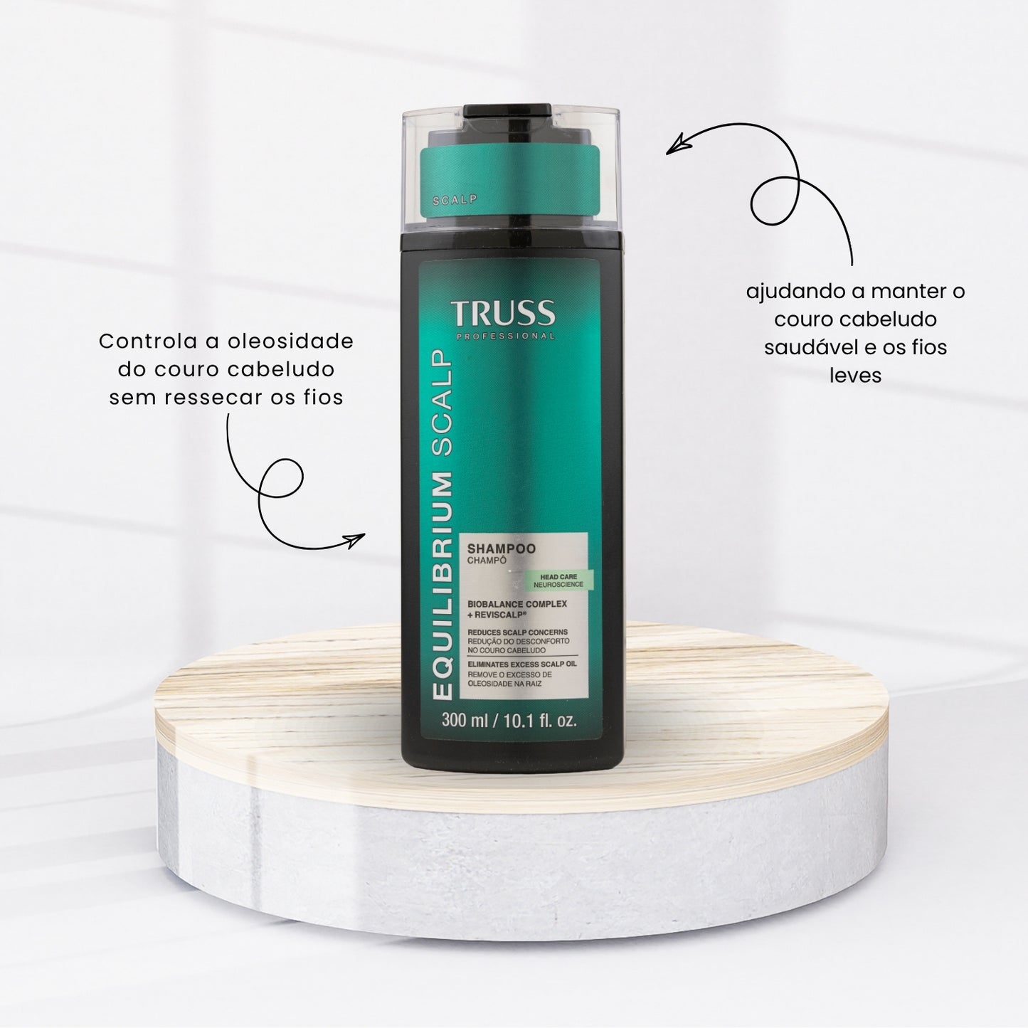 Shampoo Truss Equilibrium Scalp Uso Diário Shampoo para Cabelo Oleoso 300 ml