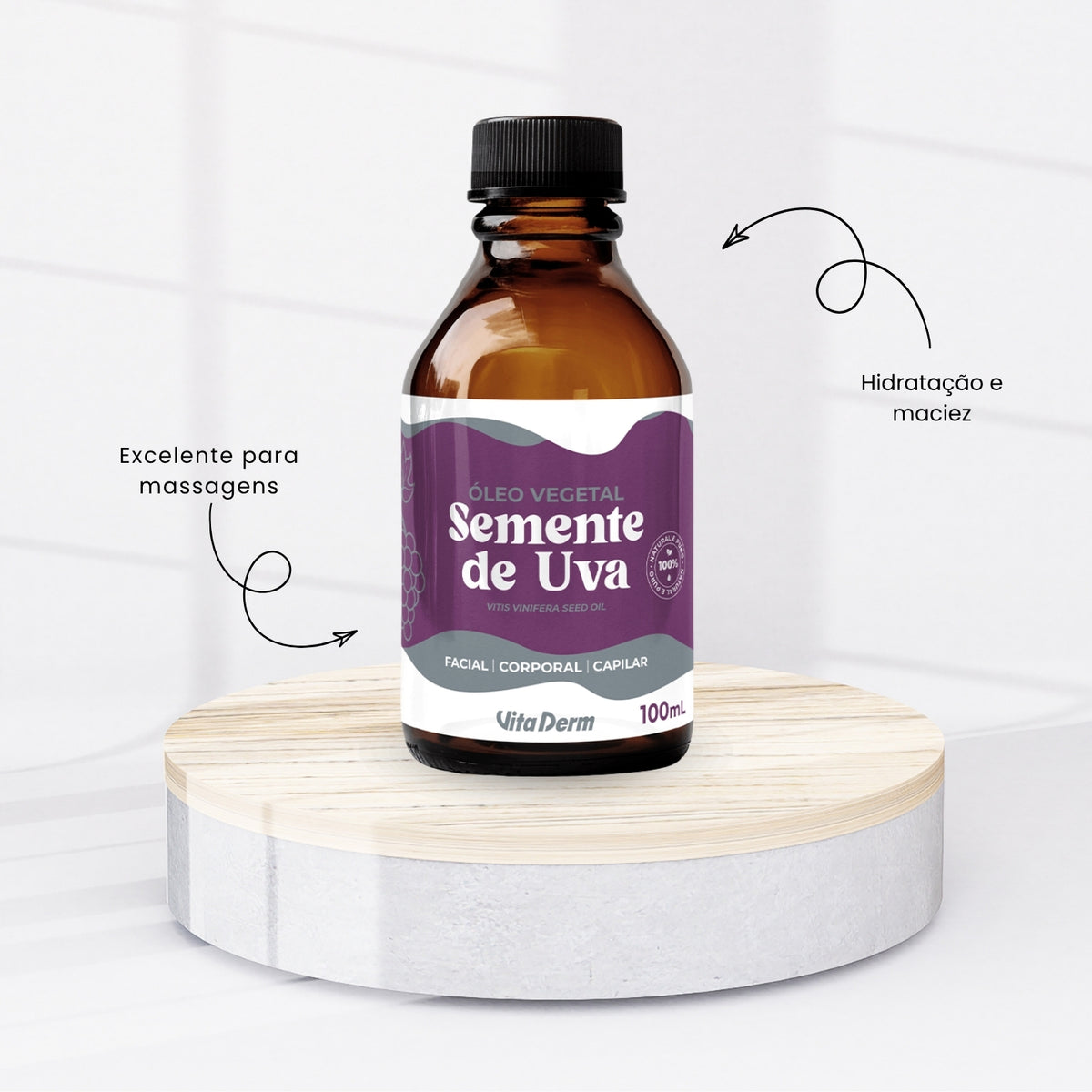 Vita Derm Oleo Vegetal de Semente de Uva 100 ml