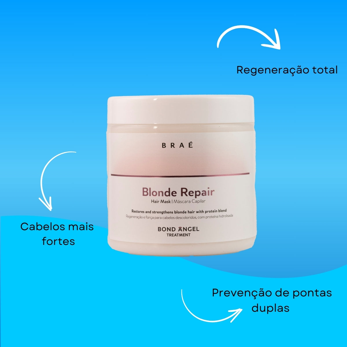 Máscara Braé Blonde Repair Regeneração e Força 500 g