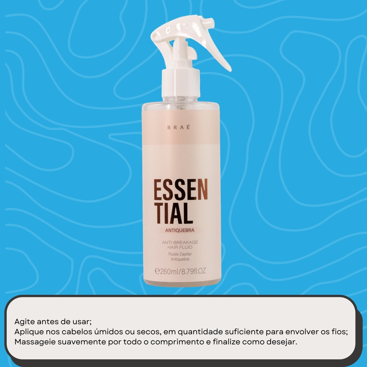 Leave-in Braé Essential Antiquebra Fluido Capilar 260 ml