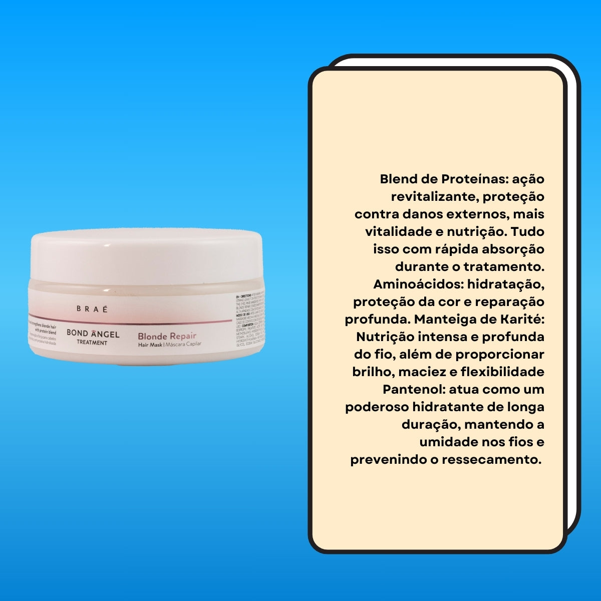 Máscara Braé Blonde Repair Regeneração e Força 200 g