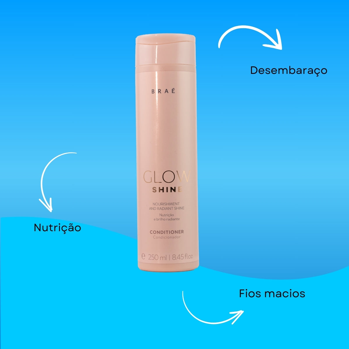 Condicionador Braé Glow Shine Nutrição e Brilho 250 ml