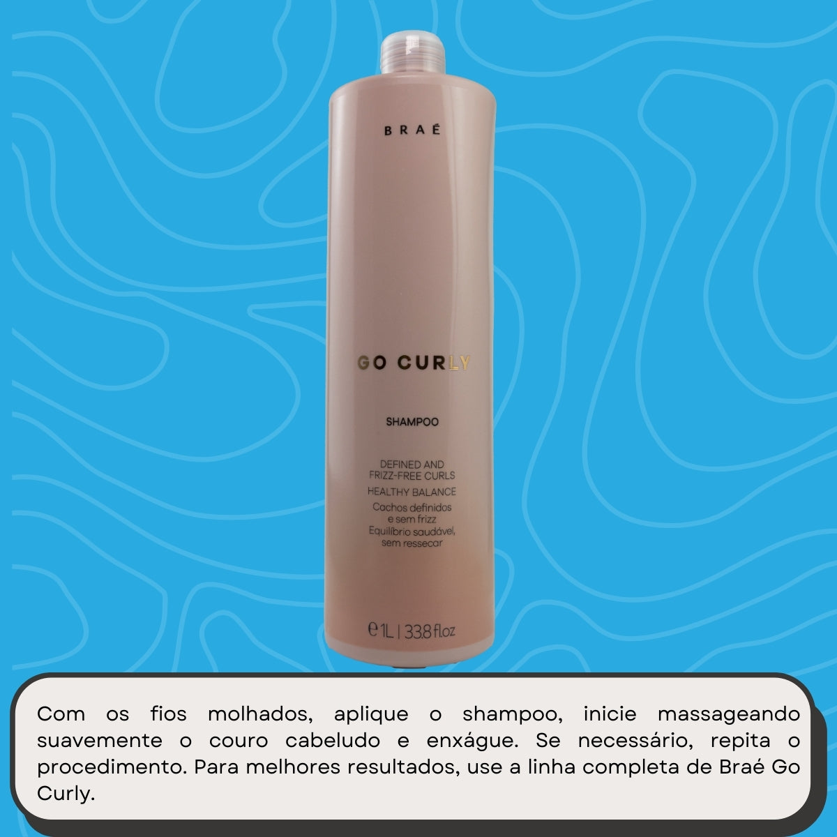 Shampoo Braé Go Curly Defined And Frizz-Free 1 Litro