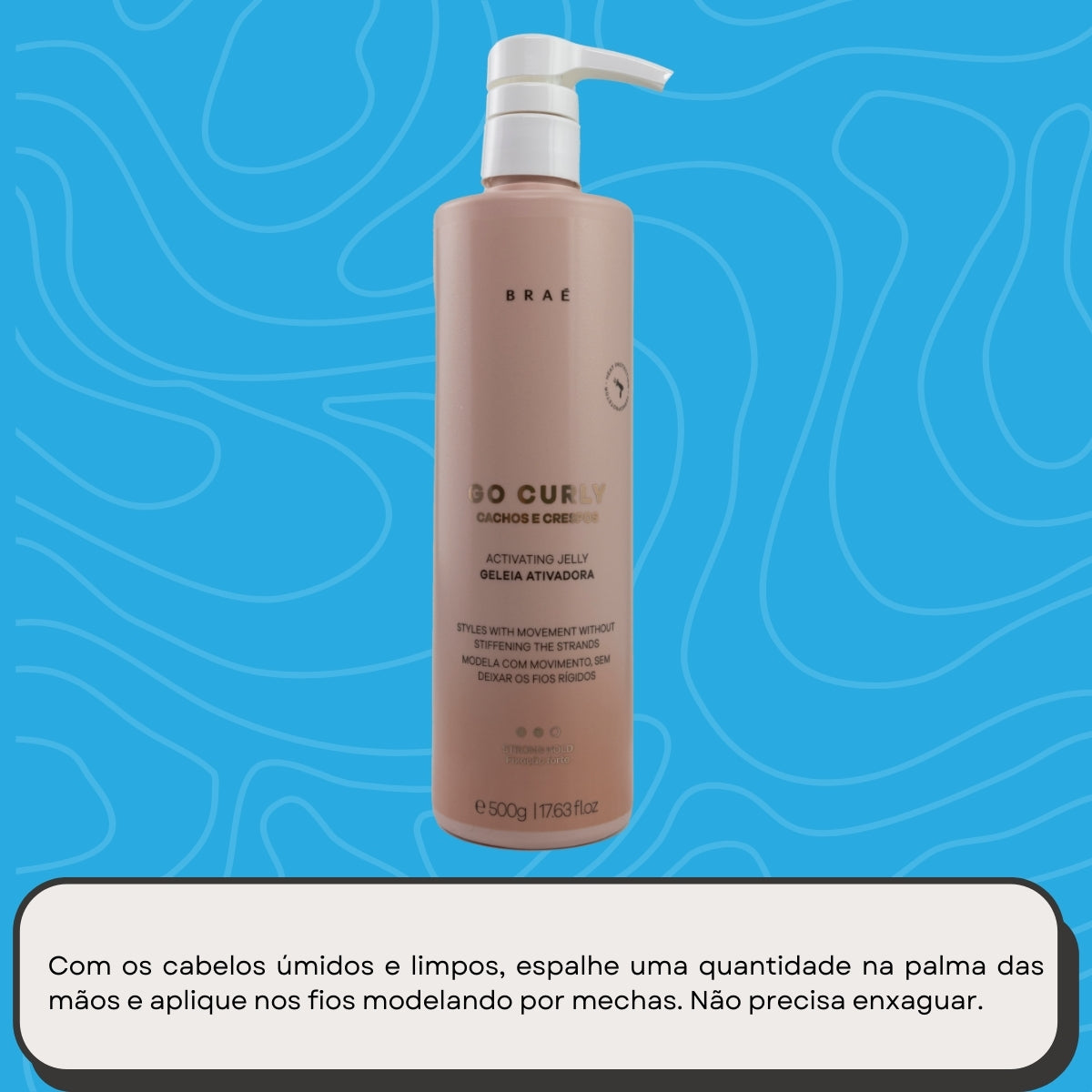 Leave-in Braé Go Curly Cachos e Crespos Geleia Ativadora para Cabelo Cacheado 500 g