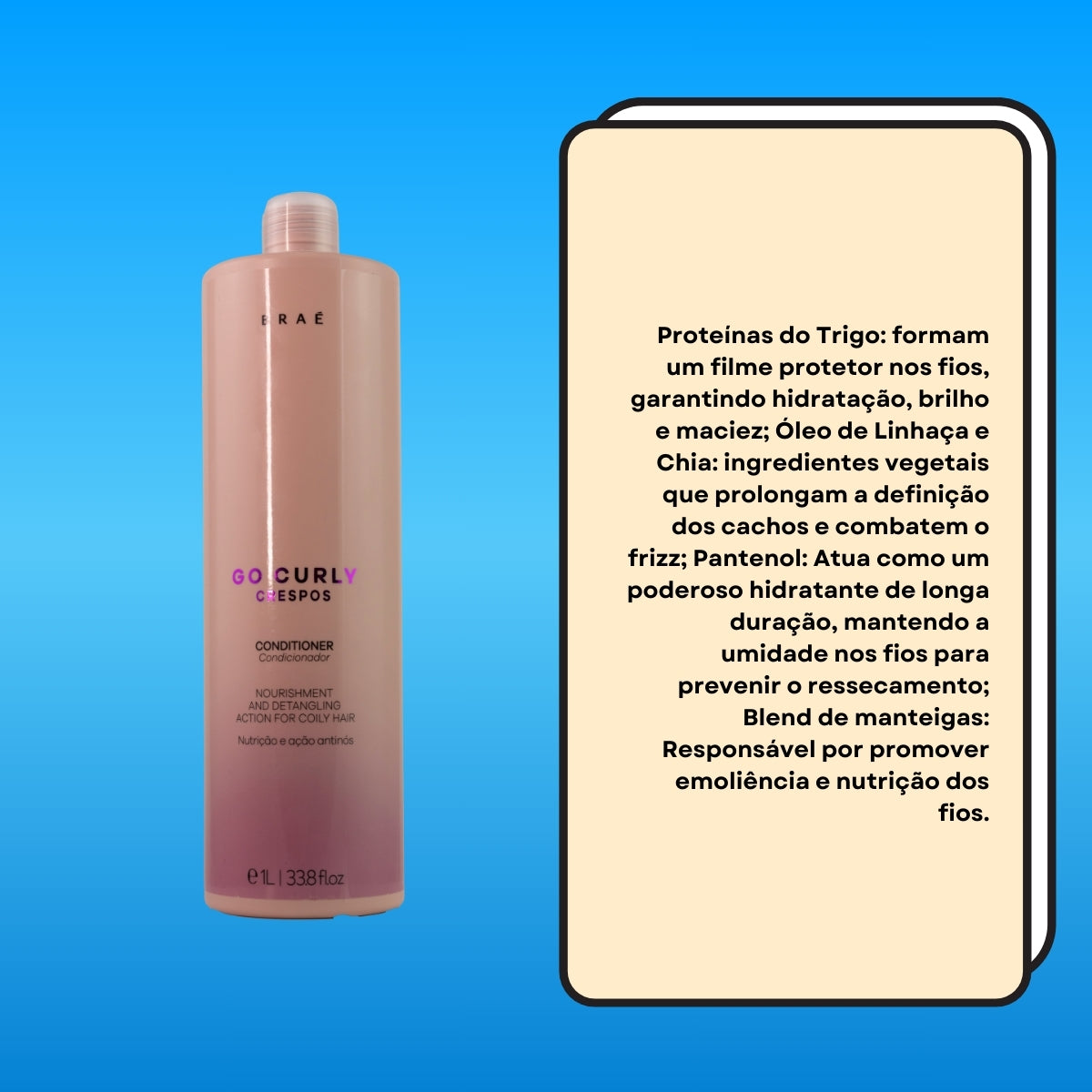 Condicionador Braé Go Curly Crespos 1 Litro