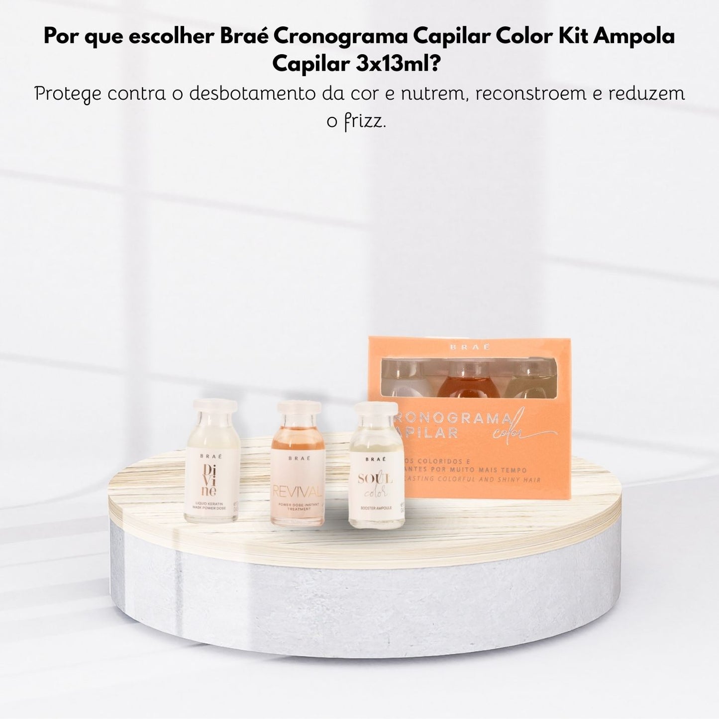 Kit Braé Cronograma Capilar Color Ampola Capilar 3 x 13 ml