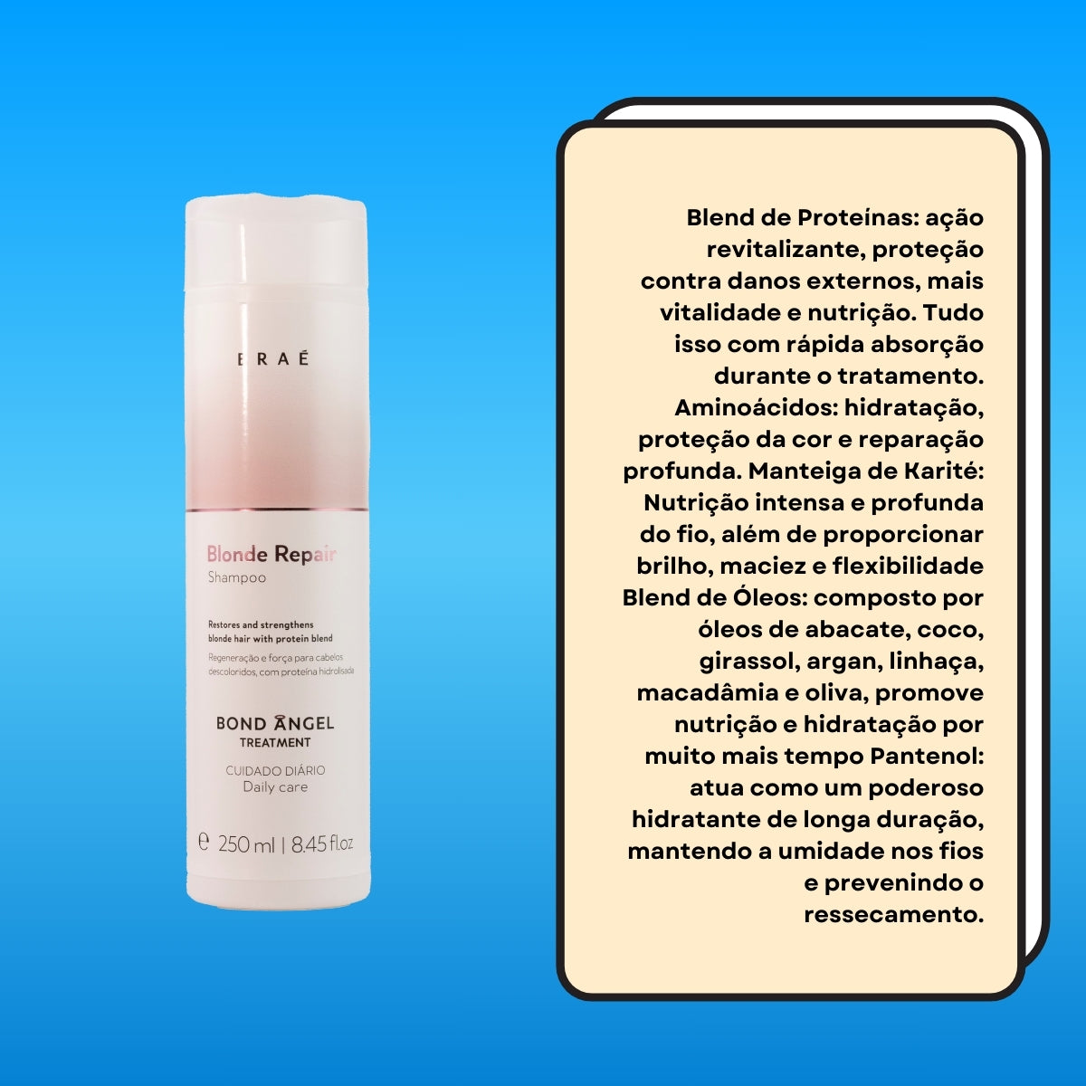 Shampoo Braé Blonde Repair Bond Angel 250 ml