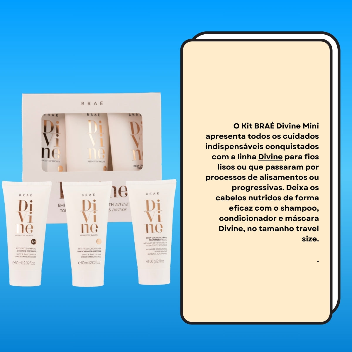 Kit Braé Divine Travel Size (3 Produtos) 60 ml