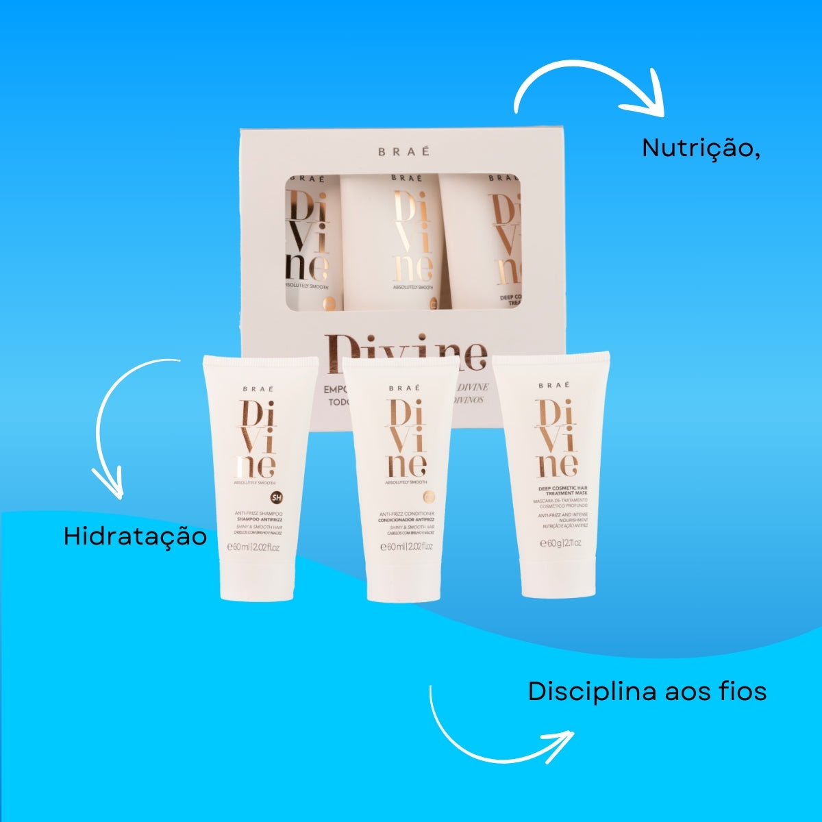 Kit Braé Divine Travel Size (3 Produtos) 60 ml
