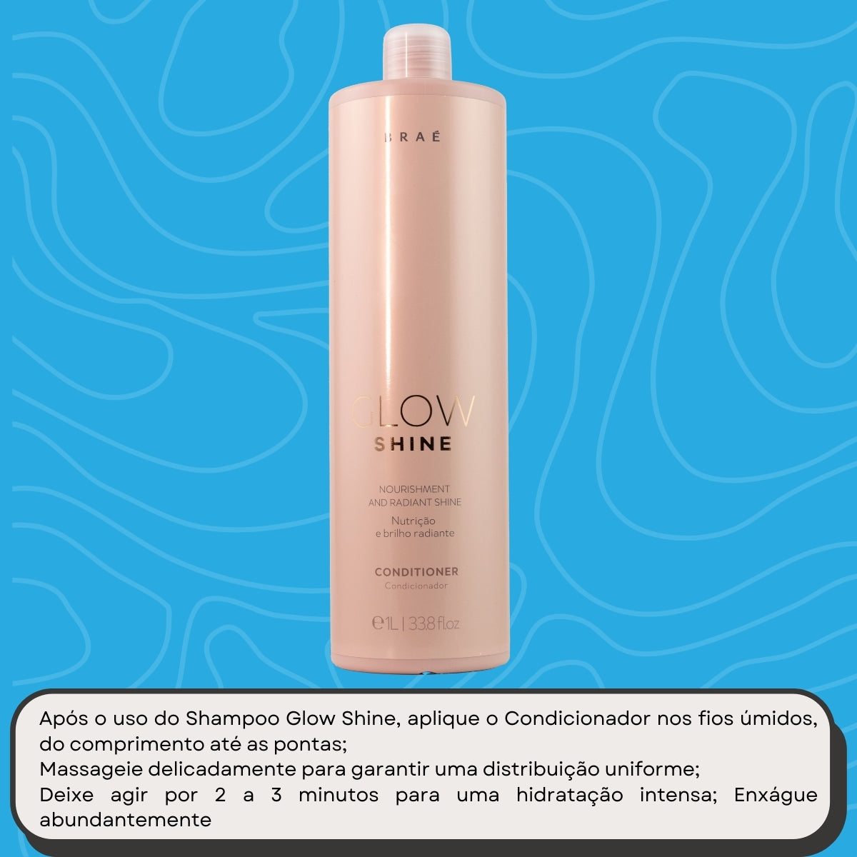 Condicionador Braé Glow Shine Nutrição e Brilho 1 Litro