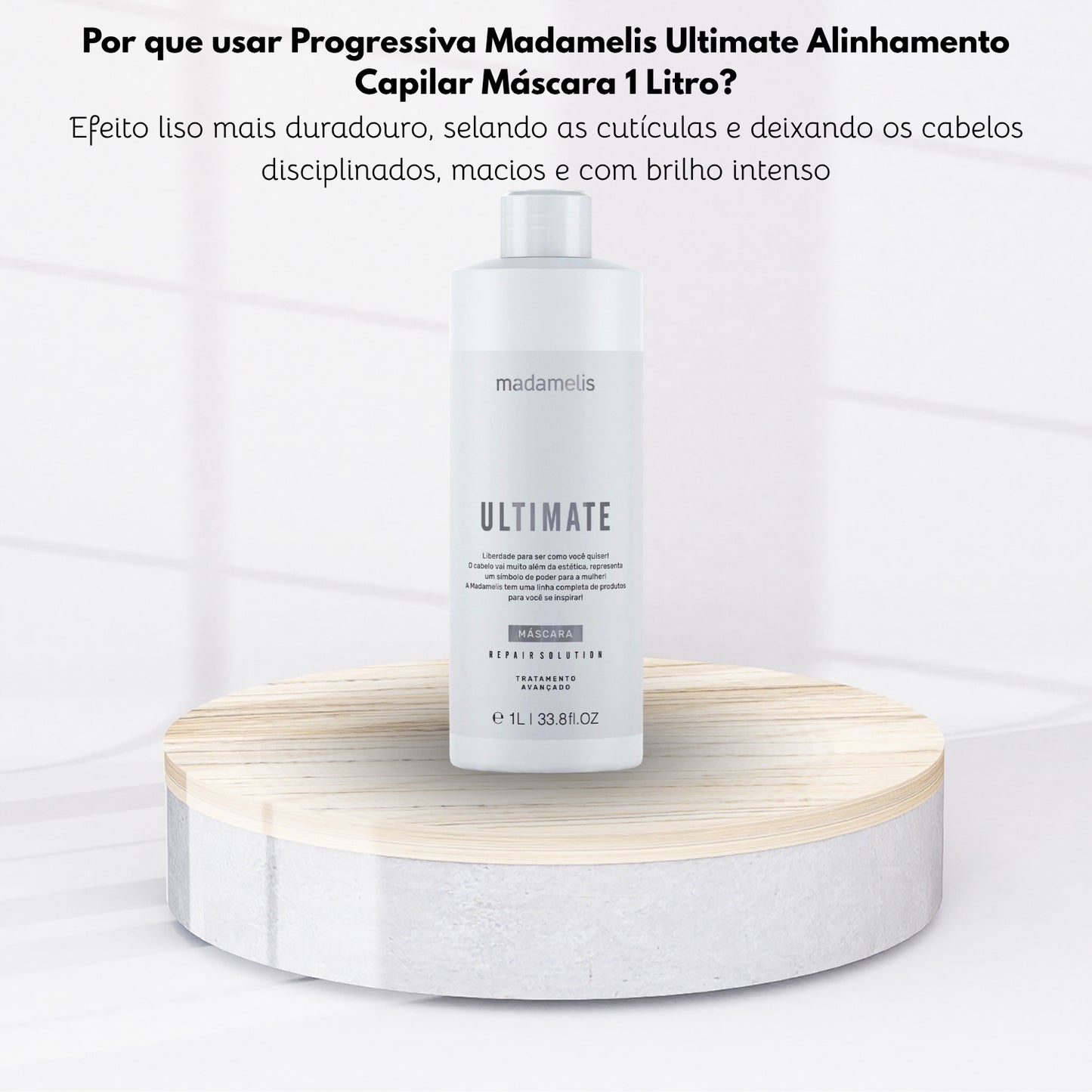 Progressiva Madamelis Ultimate Alinhamento Capilar Máscara 1 Litro