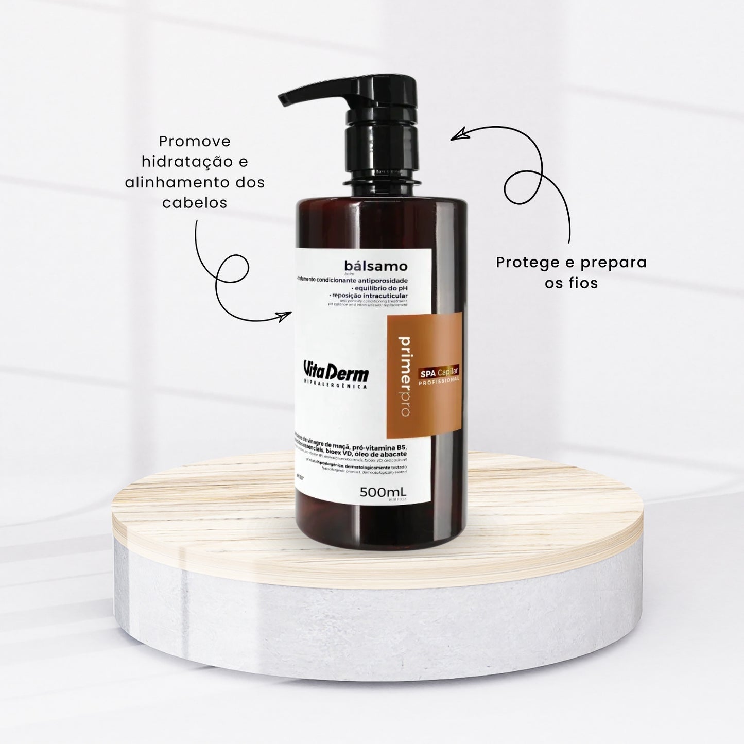 Vita Derm Spa Capilar Bálsamo Primer Pro 500 ml