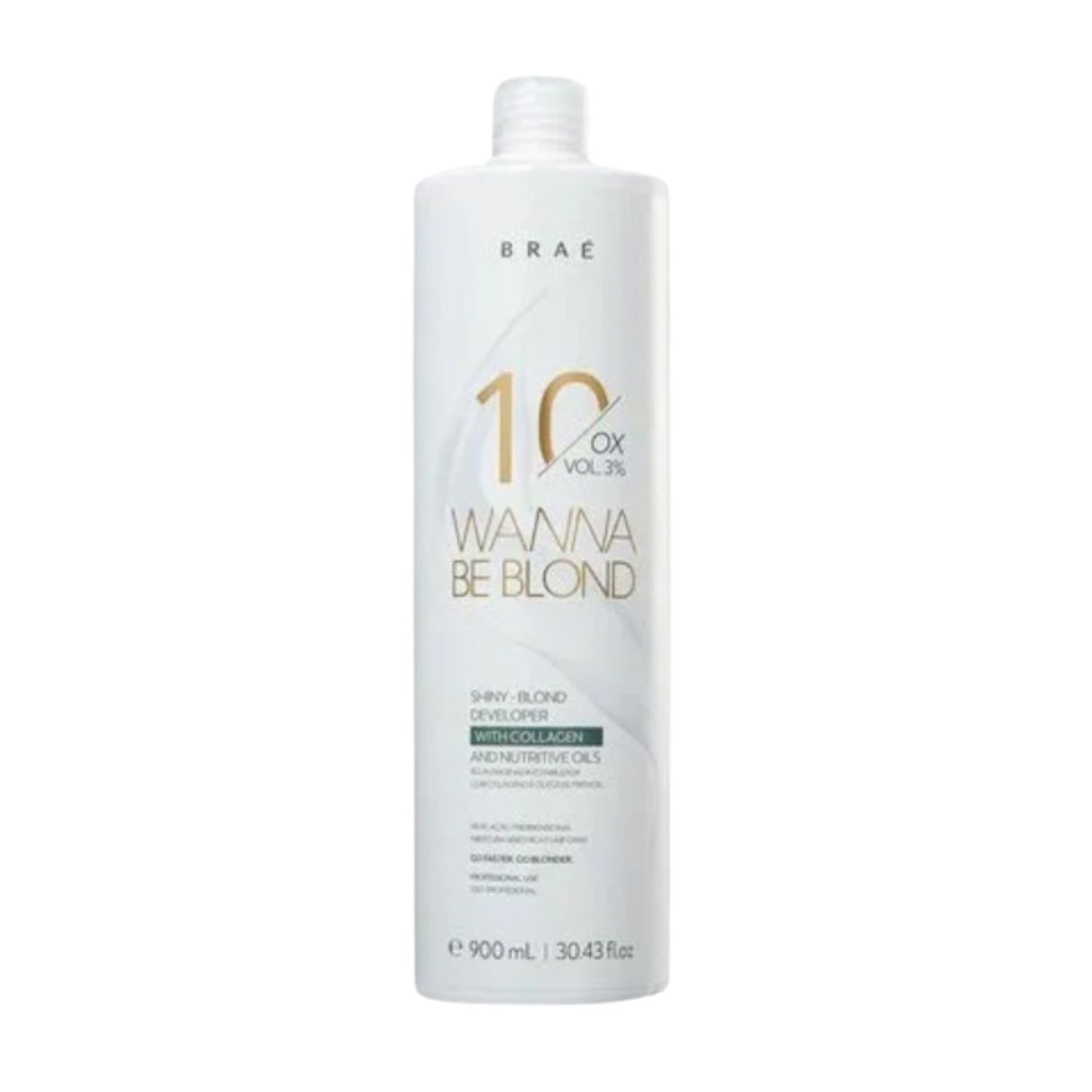 Agua Oxigenada Braé Wanna Be Blond 10 Volume Ox 900 ml