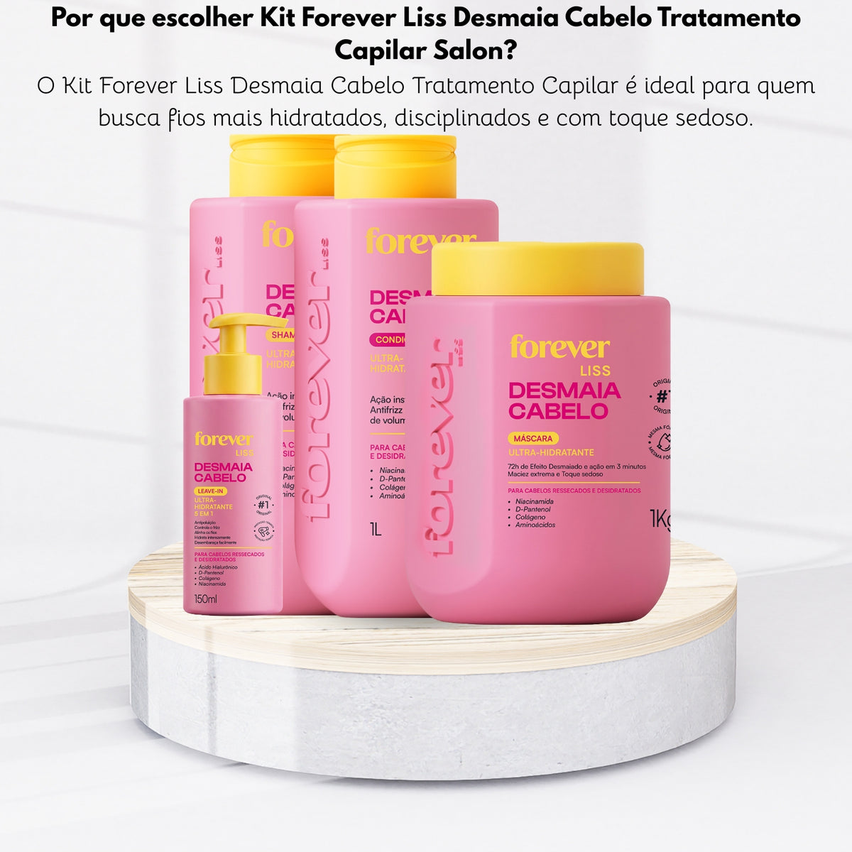 Kit Forever Liss Desmaia Cabelo Tratamento Capilar Salon
