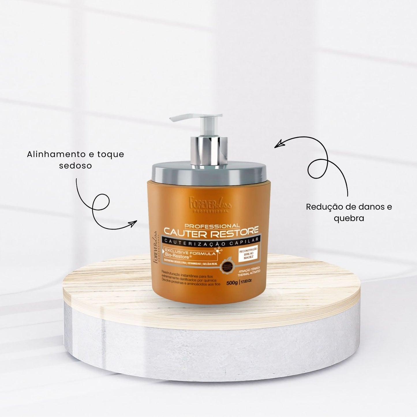 Máscara Forever Liss Cauter Restore Passo Único 500 g