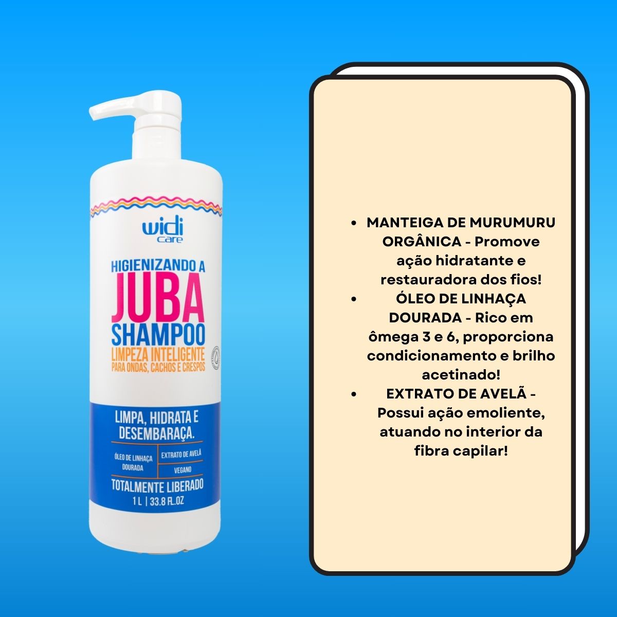 Shampoo Widi Care Higienizando A Juba 1 Litro