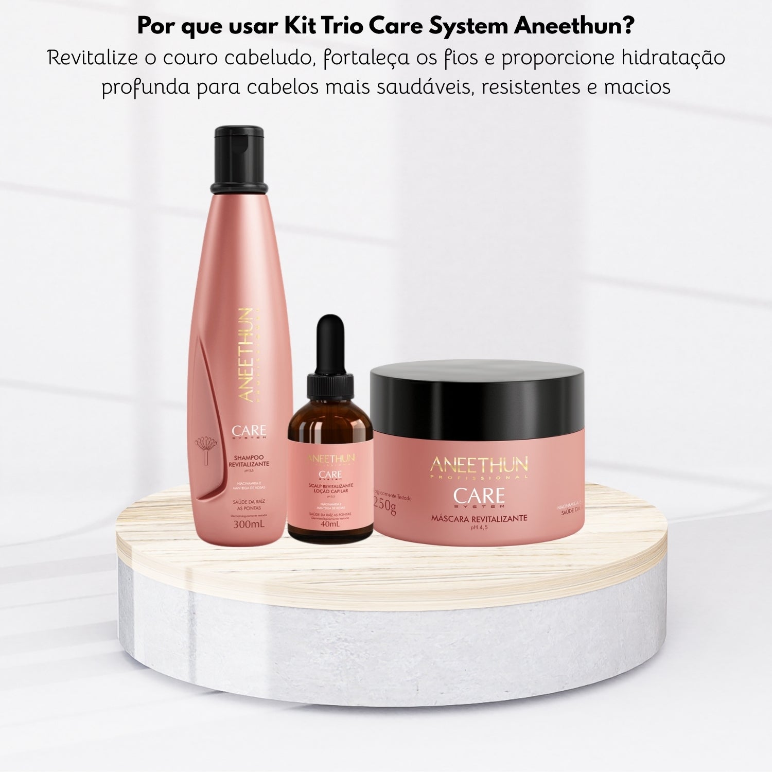 Kit Aneethun Care Shampoo 300m + Máscara 250 g + Scalp 40 ml