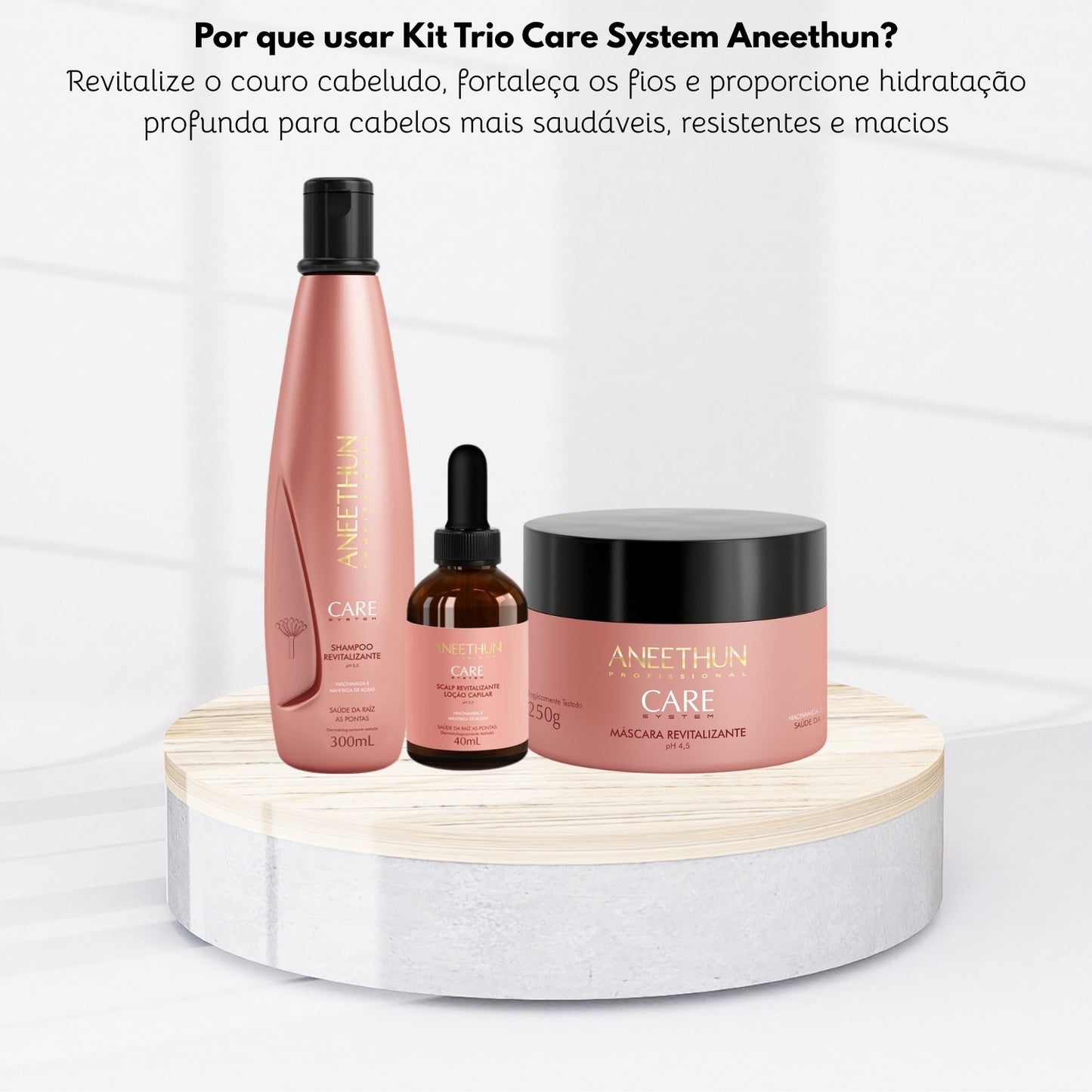 Kit Aneethun Care Shampoo 300m + Máscara 250 g + Scalp 40 ml