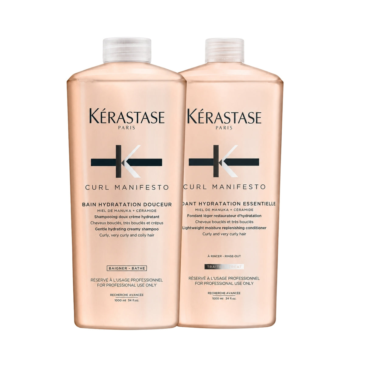 Kit Kérastase Curl Manifesto Shampoo 1 Litro + Condicionador 1 Litro