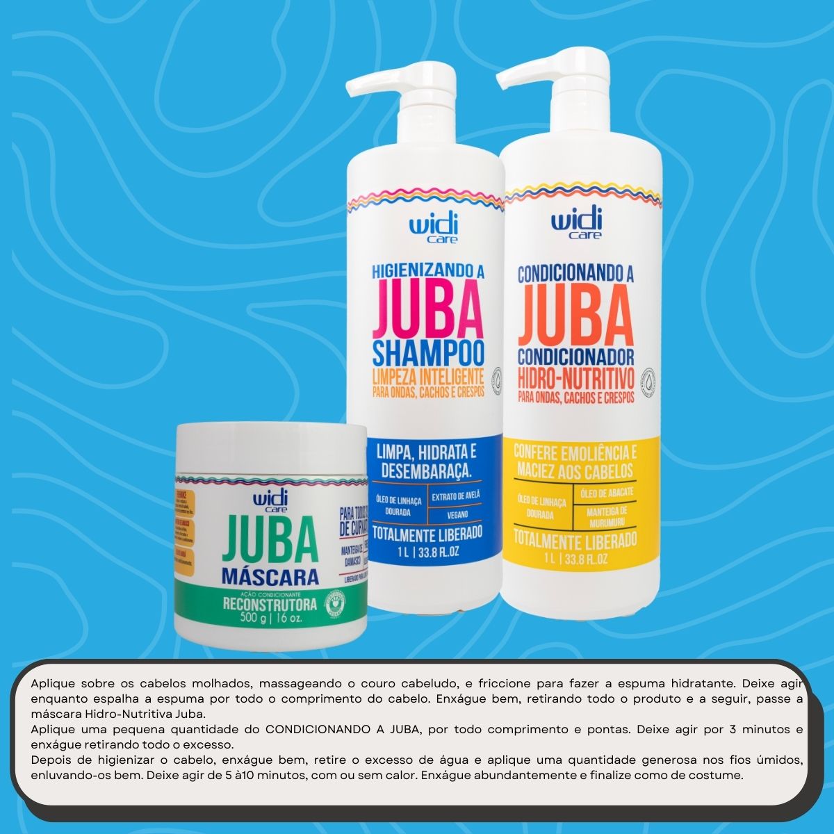 Kit Widi Care Juba Reconstrução Salão 3 Produtos