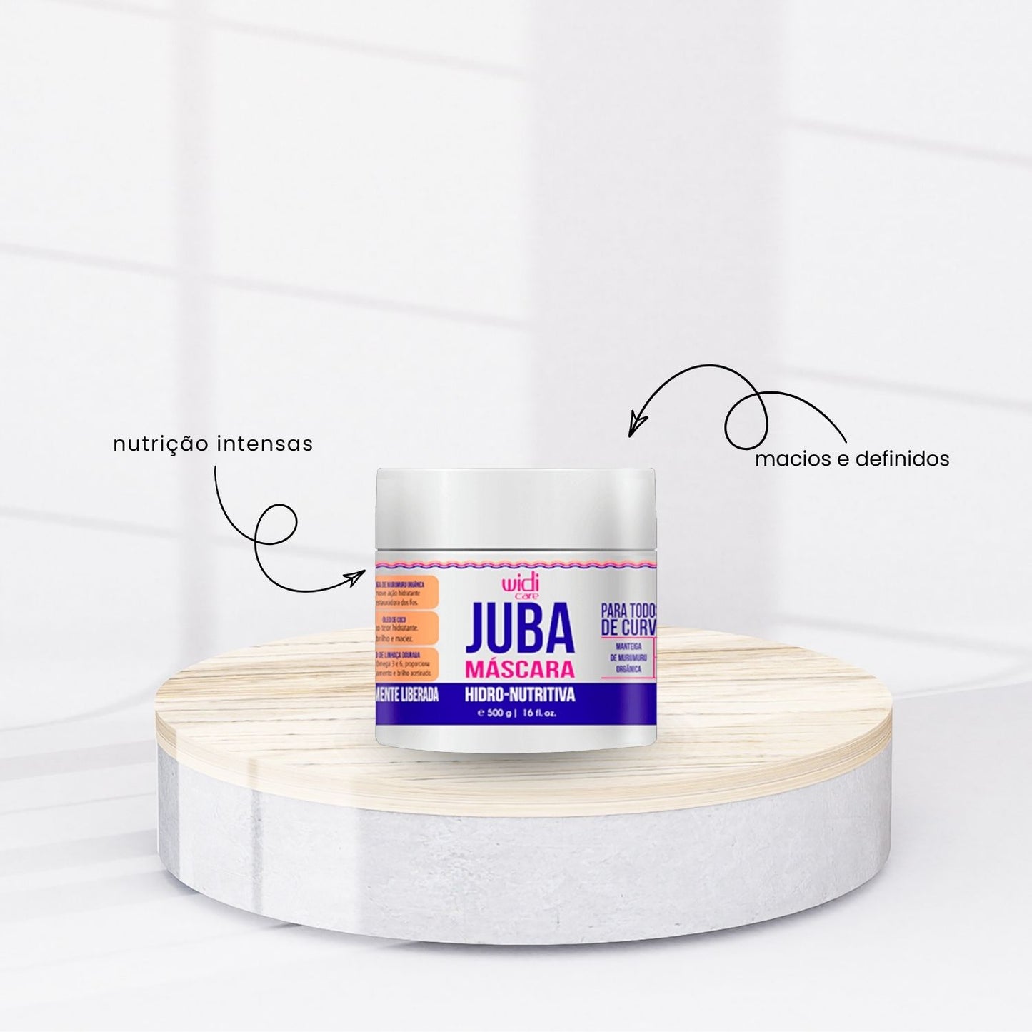Kit Widi Care Juba Shampoo 1 Litro e Máscara Hidro Nutritiva 500 g