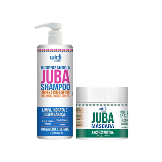 Kit Widi Care Juba Shampoo 1 Litro e Máscara Reconstrutora 500 g
