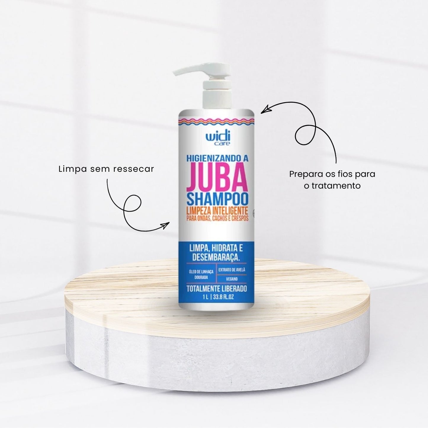 Kit Widi Care Juba Shampoo 1 Litro e Máscara Reconstrutura 500 g