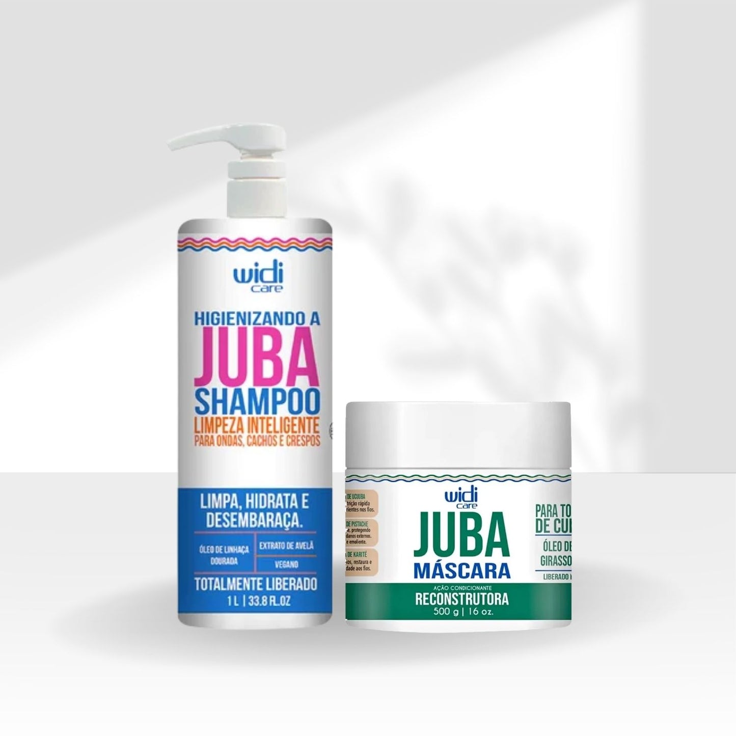 Kit Widi Care Juba Shampoo 1 Litro e Máscara Reconstrutura 500 g