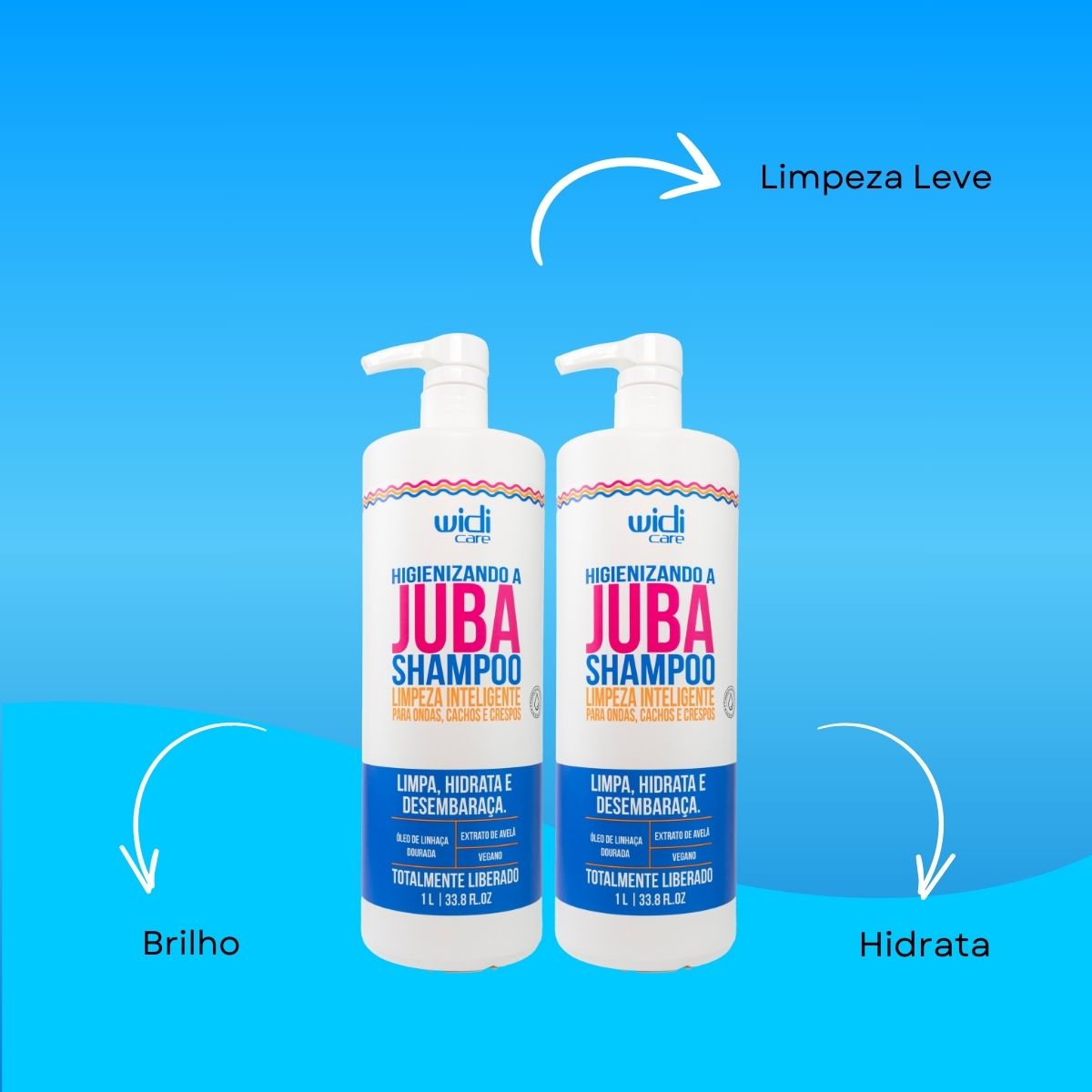 Kit Widi Care Higienizando A Juba 2 Shampoo 1 Litro