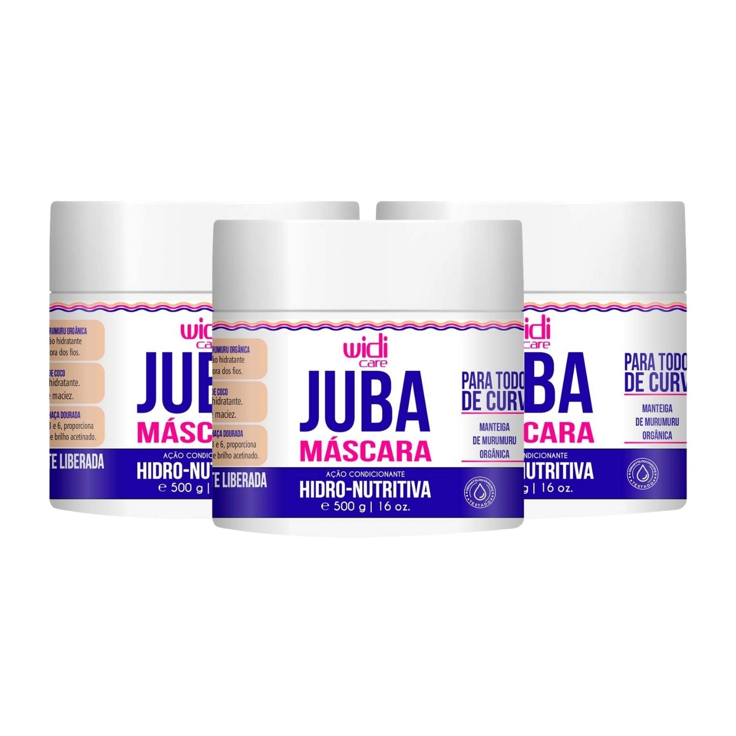 Kit Widi Care Juba Hidro-Nutritiva 3 Máscaras 500 g