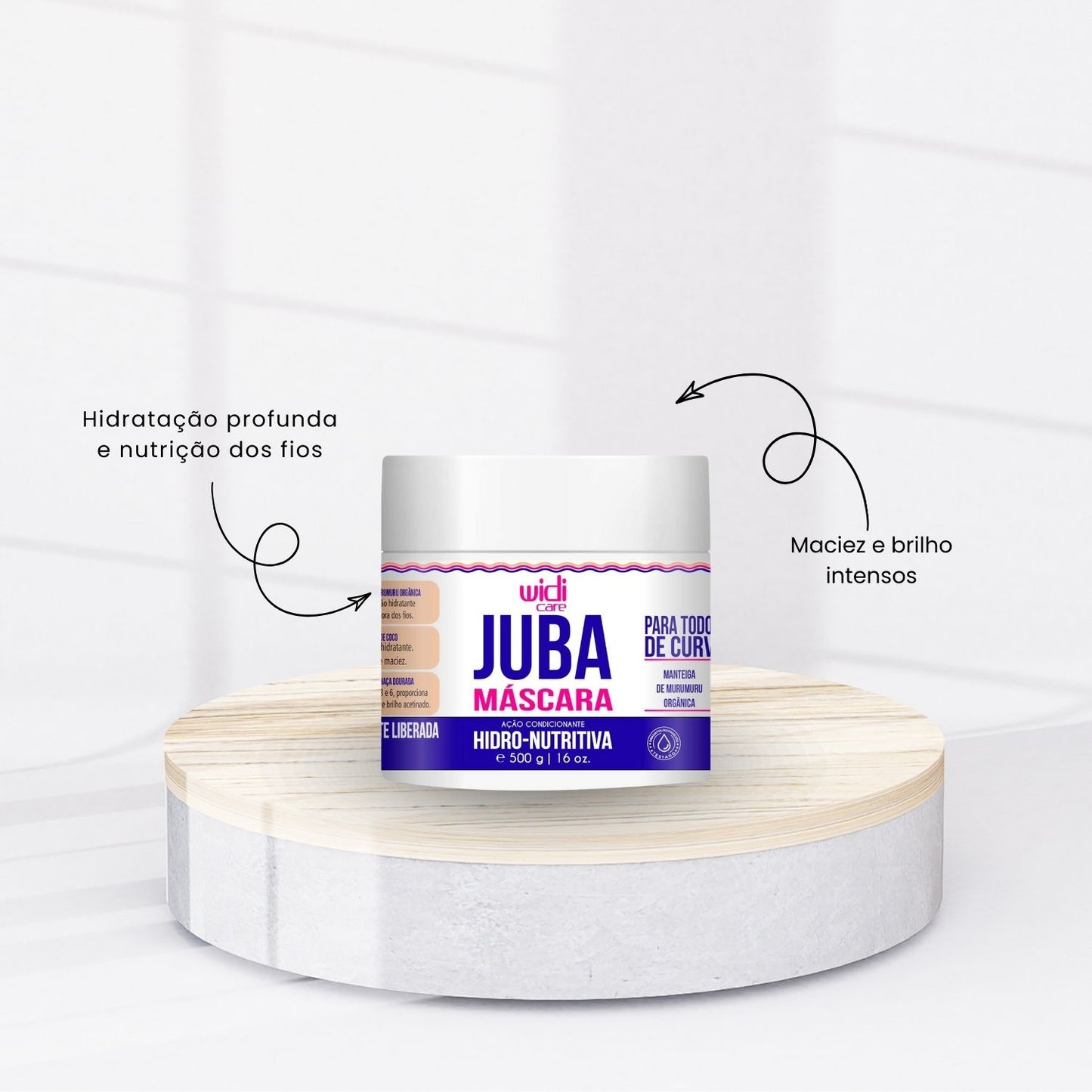 Kit Widi Care Juba Hidro-Nutritiva 3 Máscaras 500 g