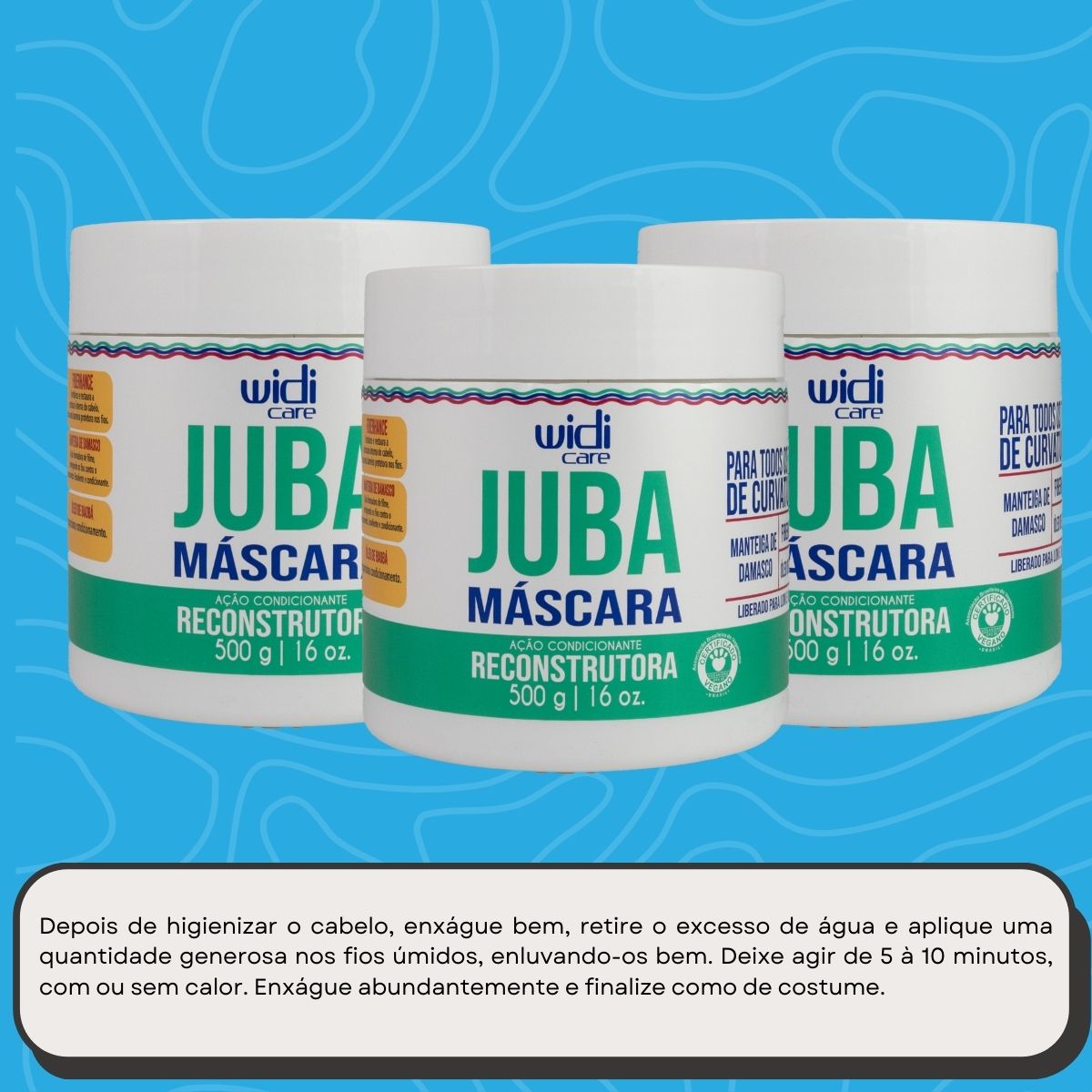 Kit Widi Care Juba Reconstrutura 3 Máscaras 500 g